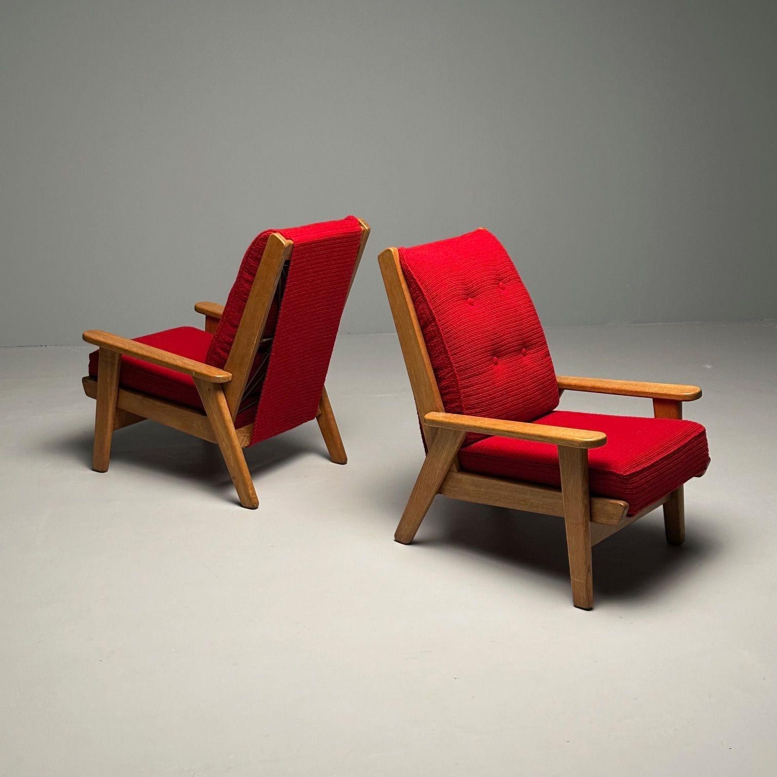 Pair French Mid-Century Modern Pierre Guariche Lounge / Arm Chairs France Export

French modern lounge chairs designed by Pierre Guariche for Free-Span, France, circa 1960s. The Free-Span manufacturer had high-profile French designers produce