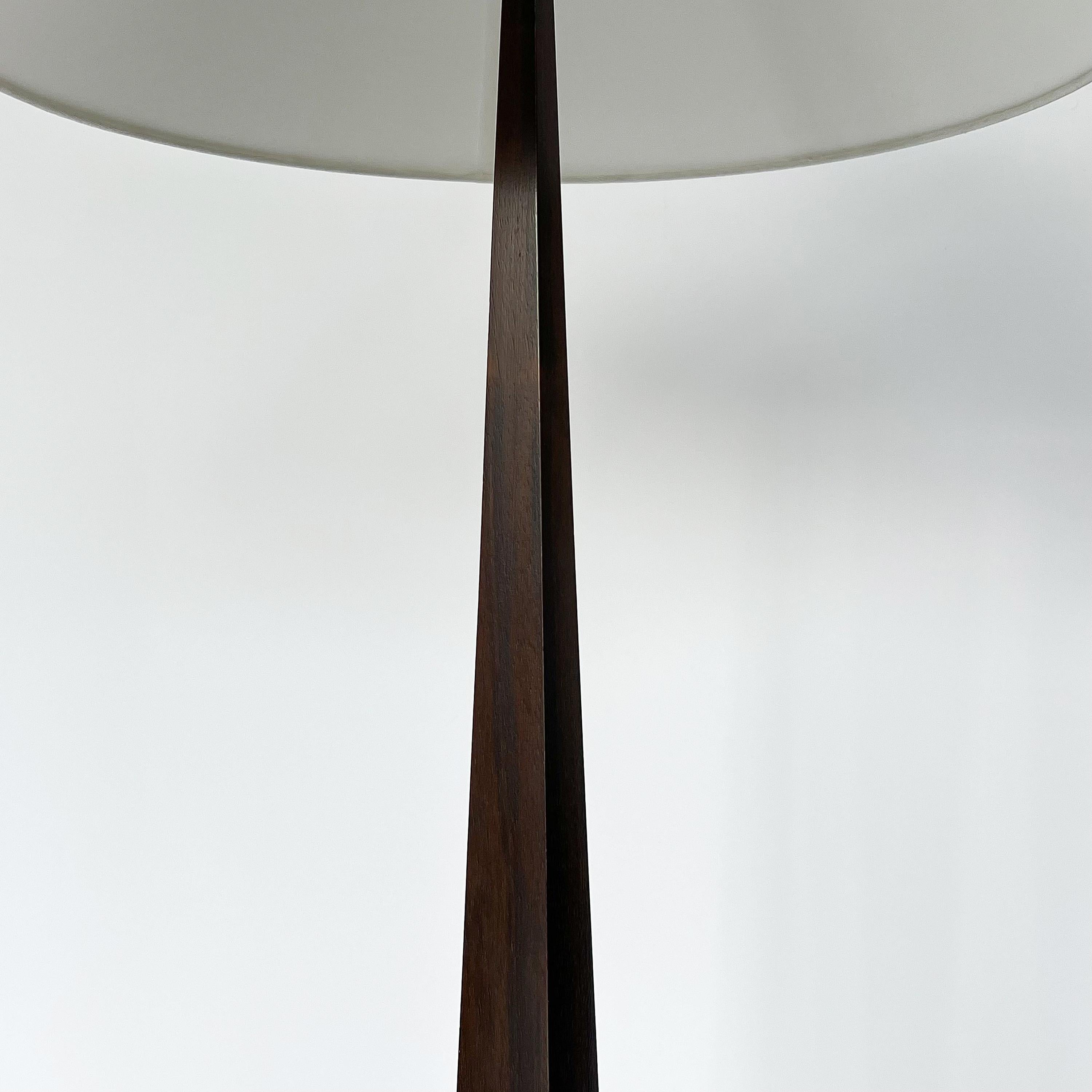 Pair French Minimalist Wood Floor Lamps by Luc Rabault  5