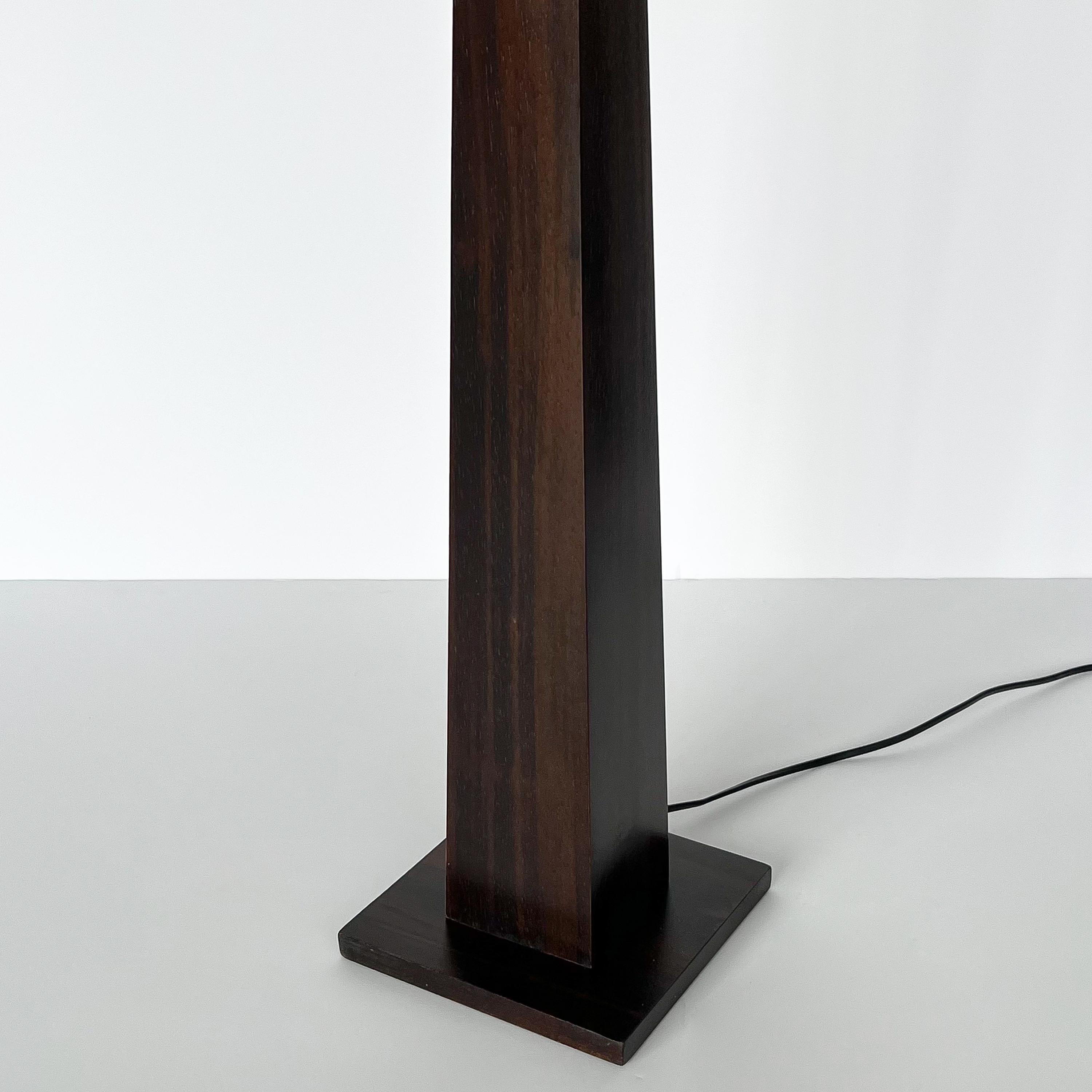 Pair French Minimalist Wood Floor Lamps by Luc Rabault  6