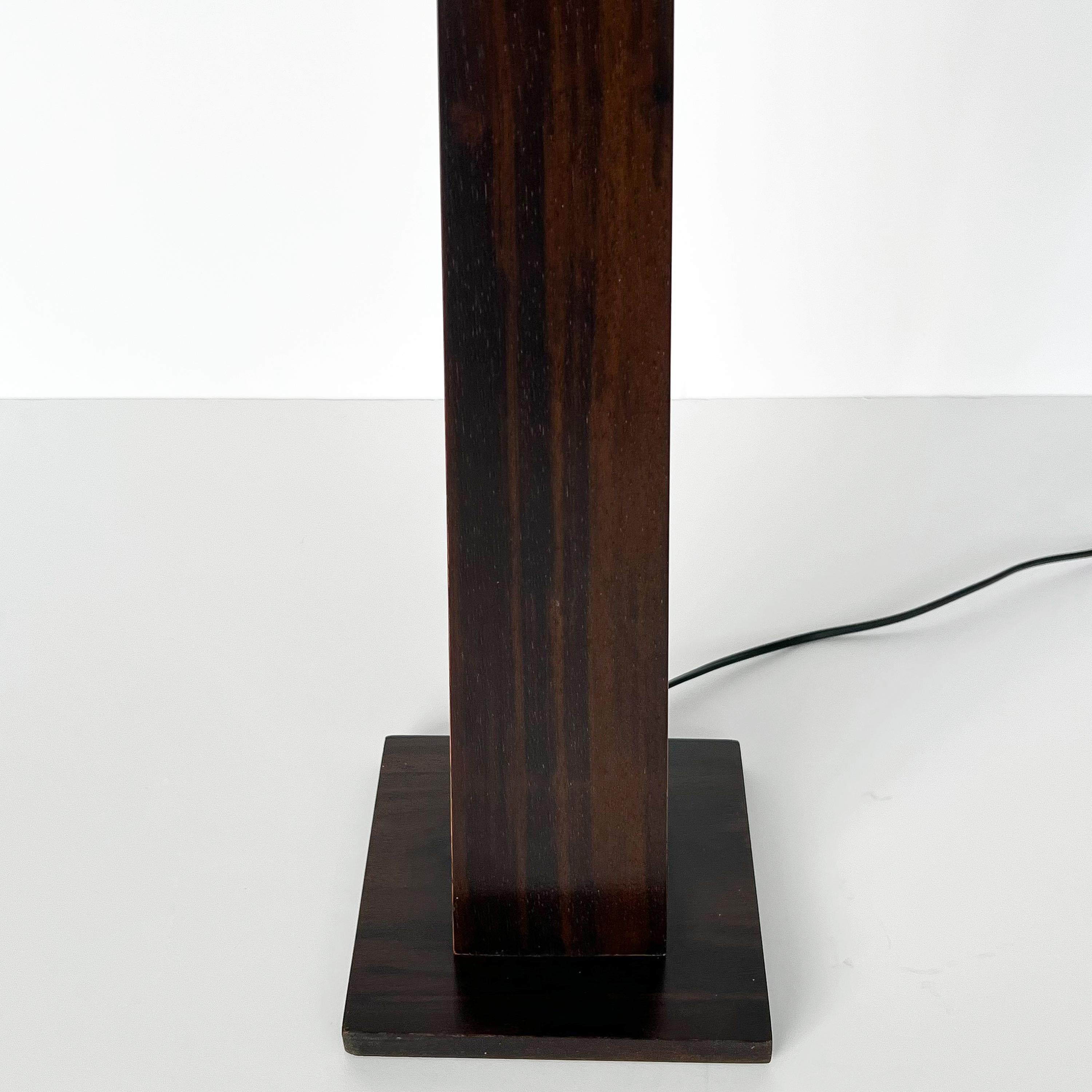 Pair French Minimalist Wood Floor Lamps by Luc Rabault  7