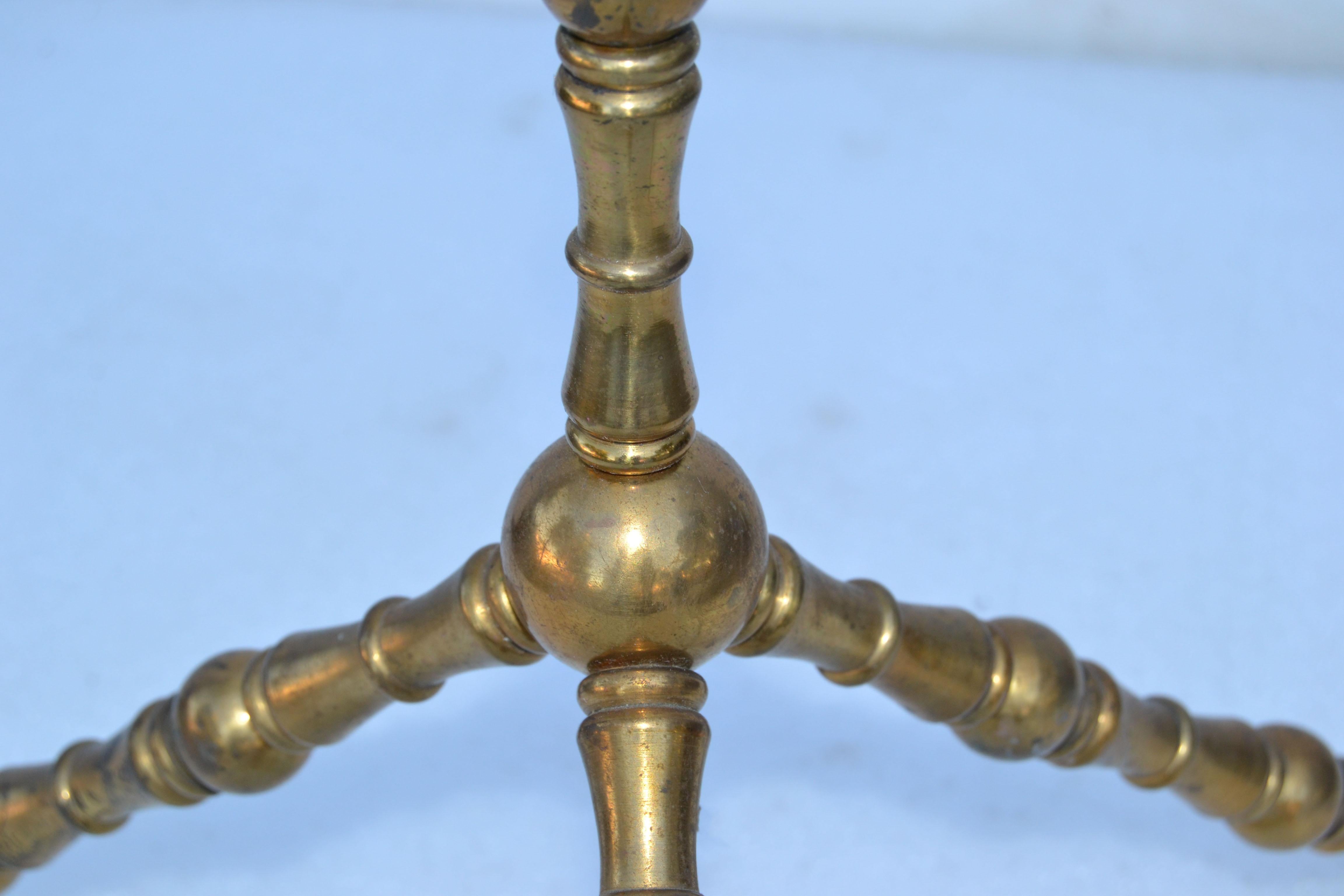 Pair, French Neoclassical Bronze Faux Bamboo & Brass Maison Baguès Floor Lamp For Sale 3