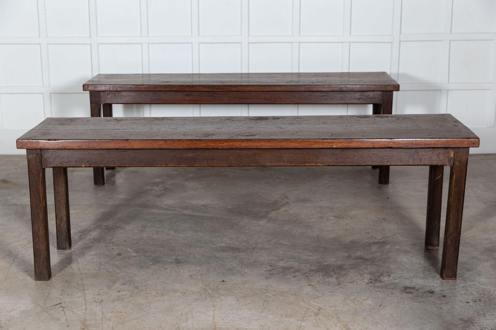 Pair French Oak Cafe Tables For Sale at 1stDibs