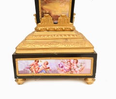 Pair French Pedestals Stands Gilt Bronze Porcelain Louis XVI