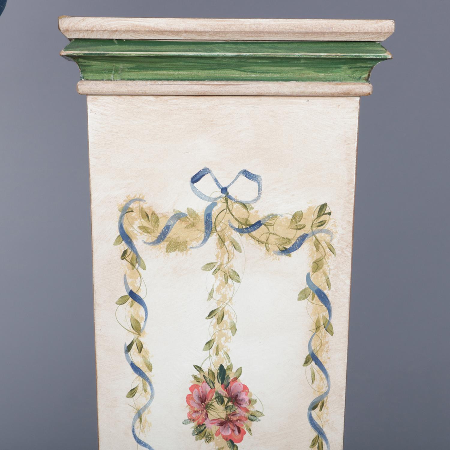 Pair of French Provincial Hand Painted Sculpture Display Pedestals, 20th Century 5