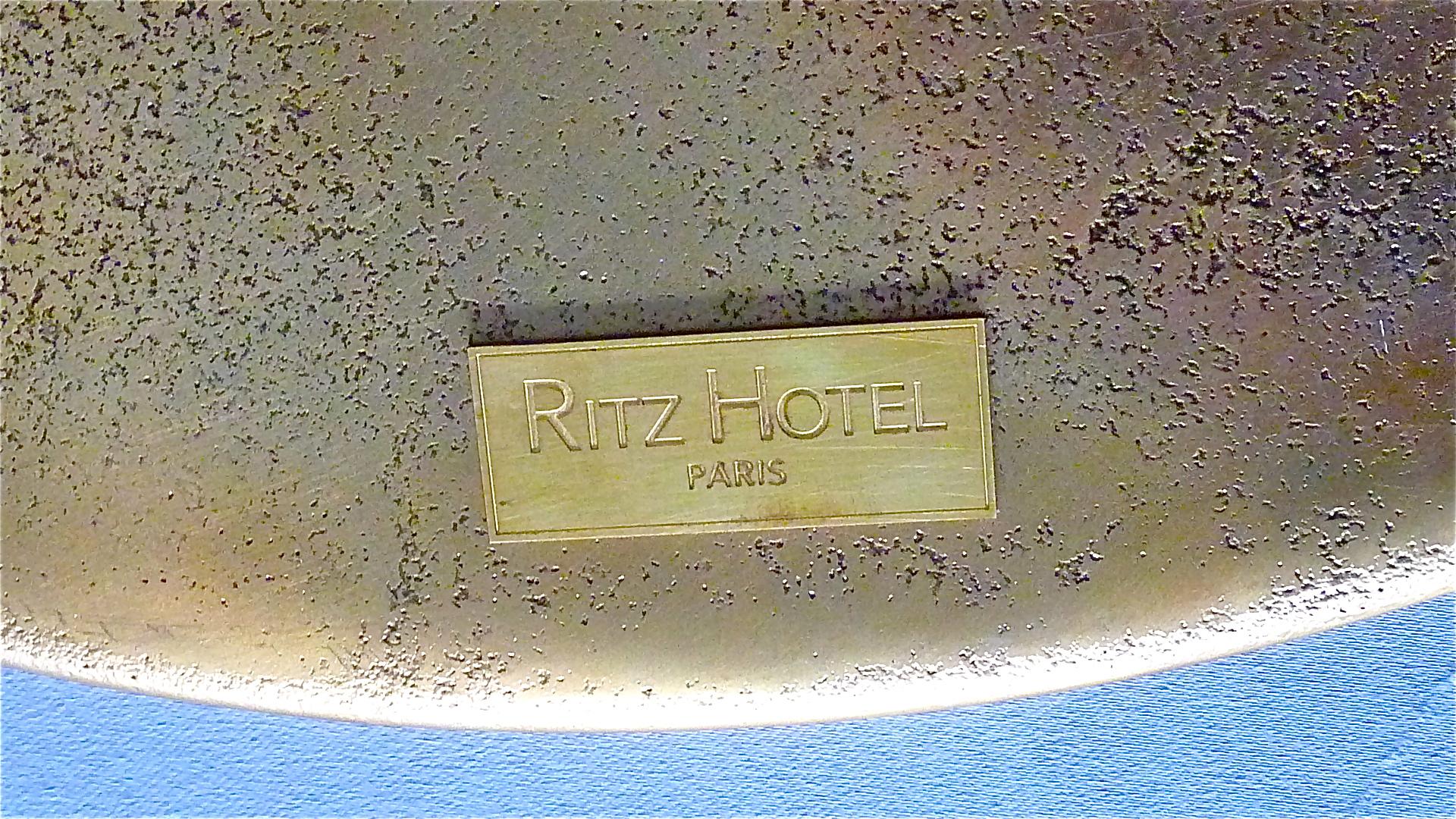 Pair of Ritz Hotel Paris Side Sofa Tables Gueridons Bonze Brass Finish, 1960s 5