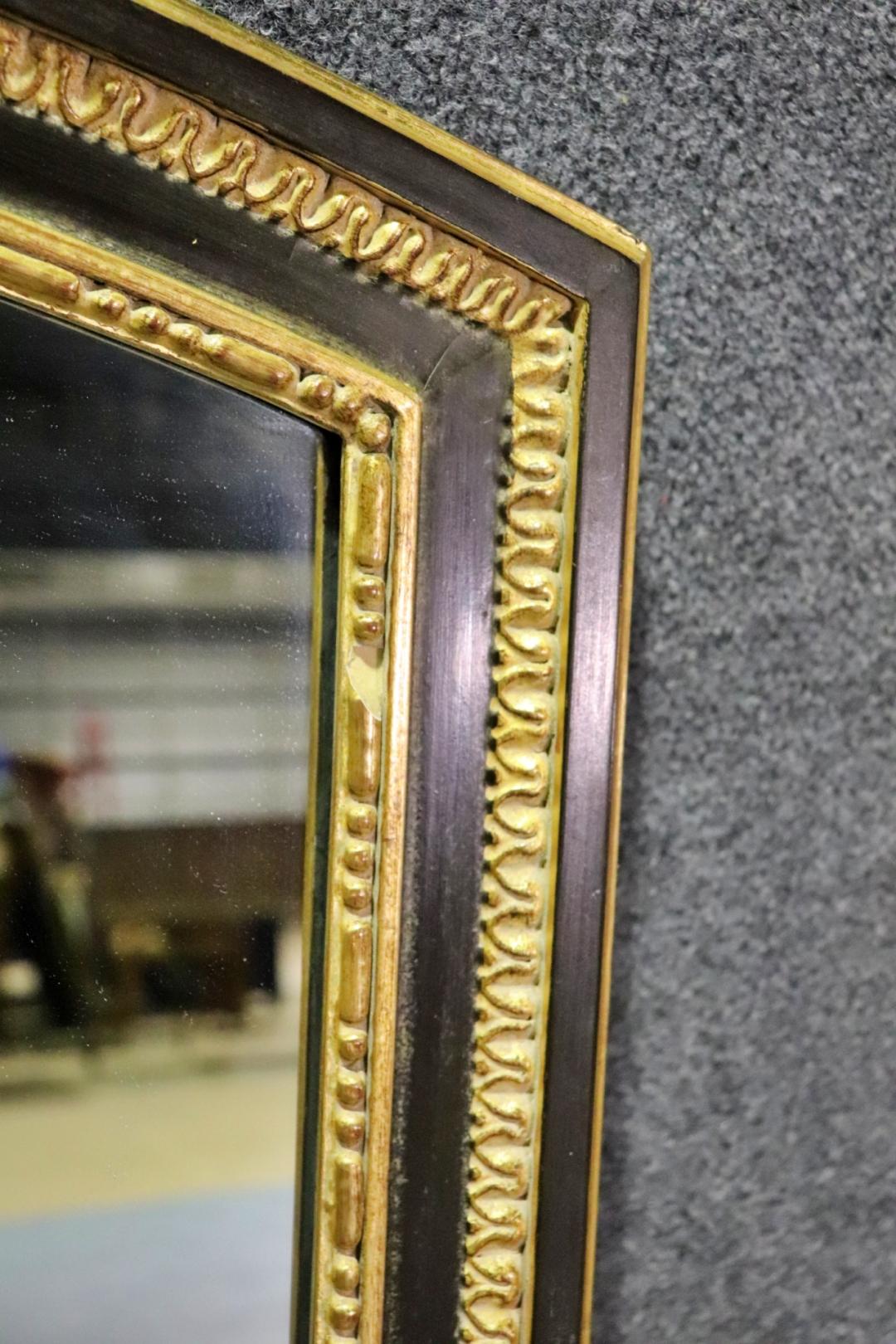 Mid-20th Century Pair French Sophisticated Giltwood Mirrors 