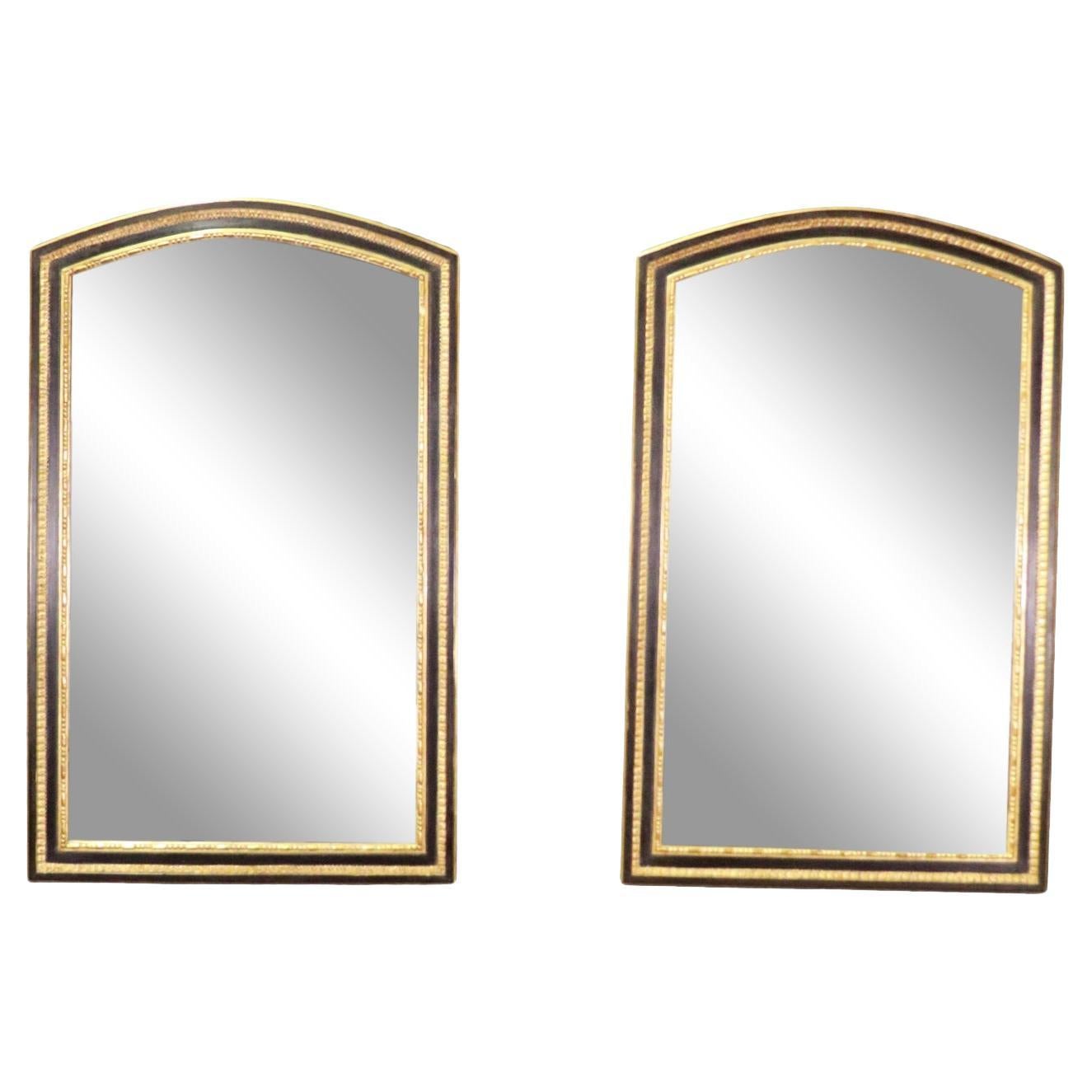 Pair French Sophisticated Giltwood Mirrors 