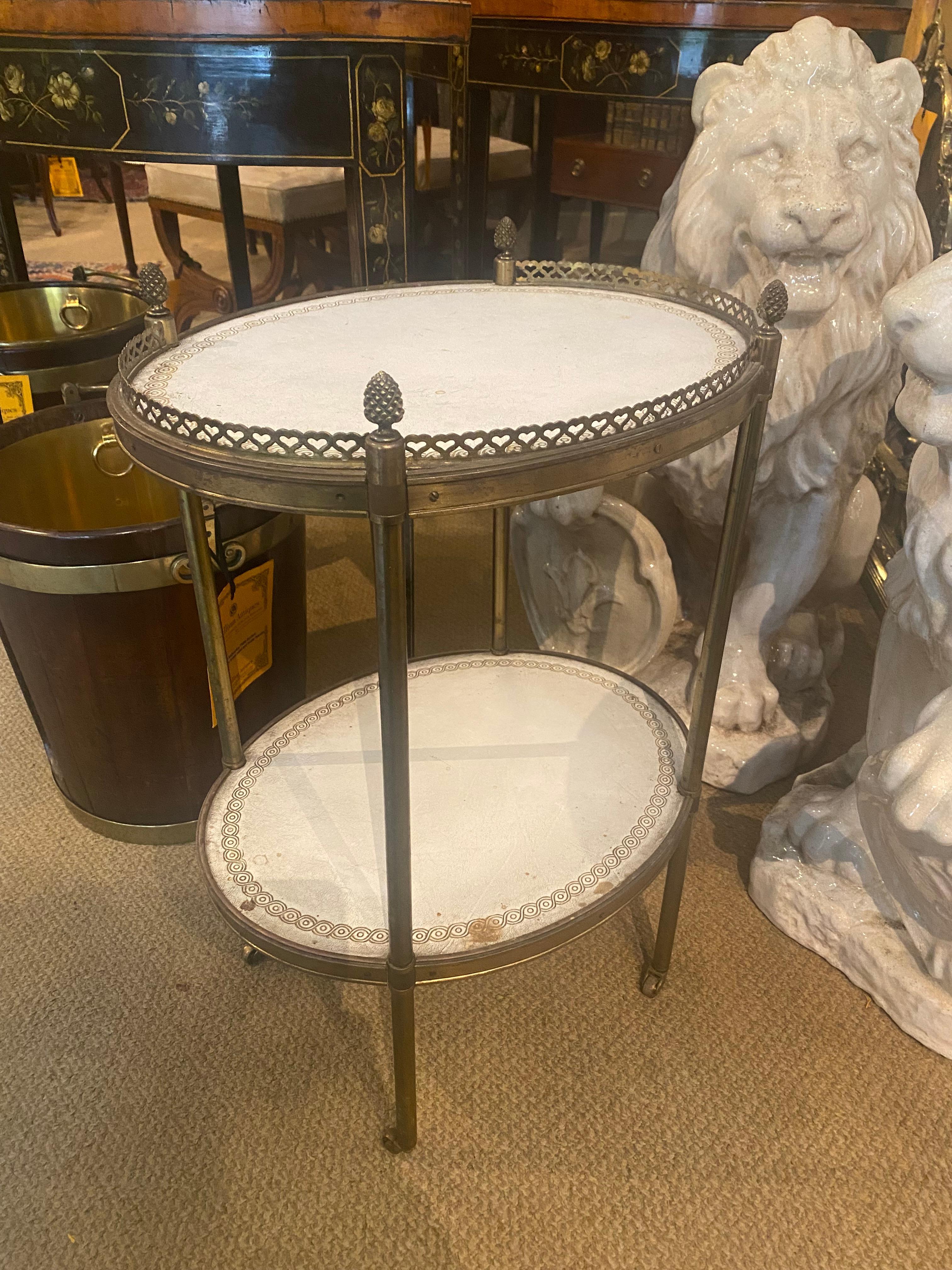 Pair French-Style 19th-Century End Tables with Acorn Finals In Excellent Condition For Sale In Dublin 8, IE