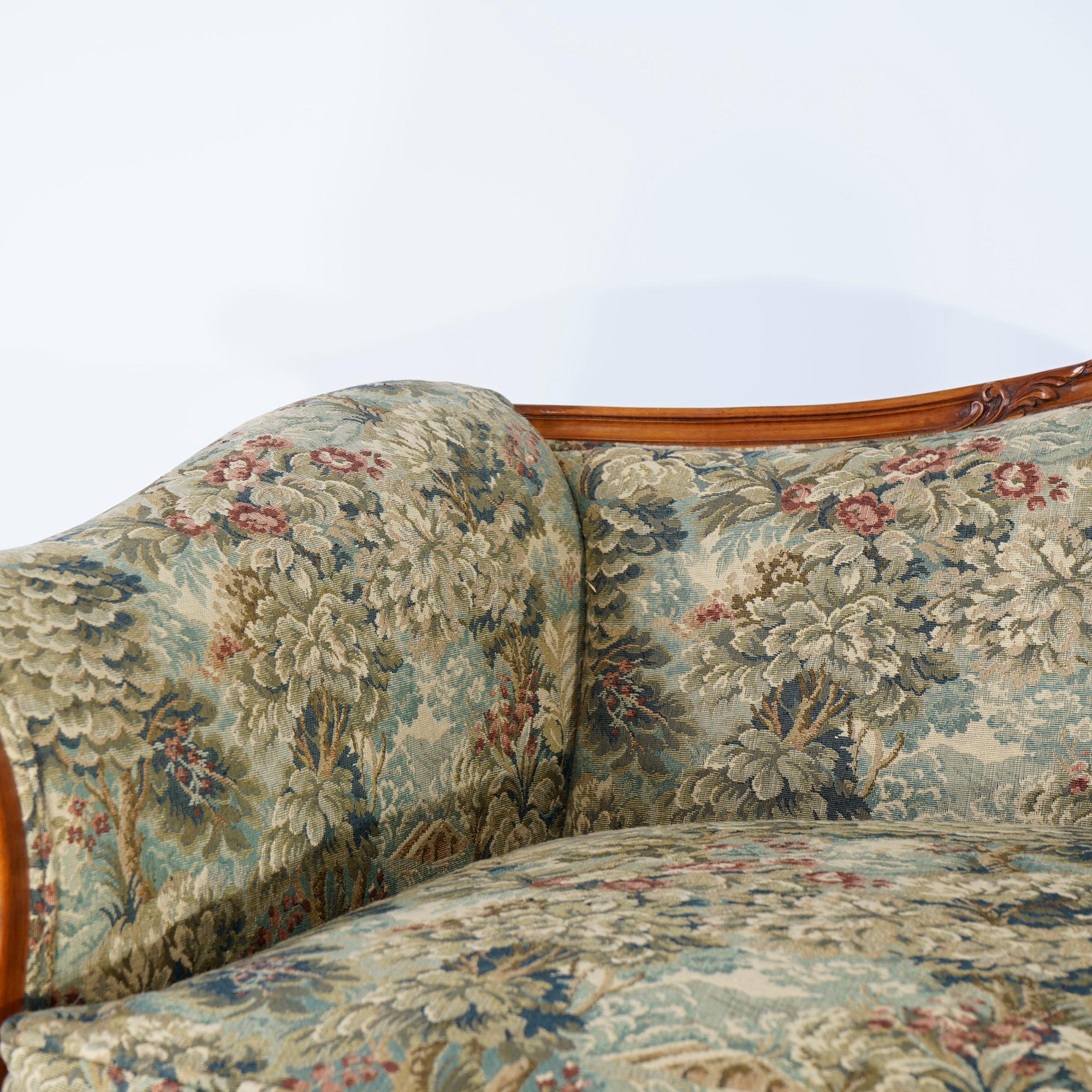 Wood Pair French Style John Widdicomb Furniture Company Upholstered Settees, 20th C.