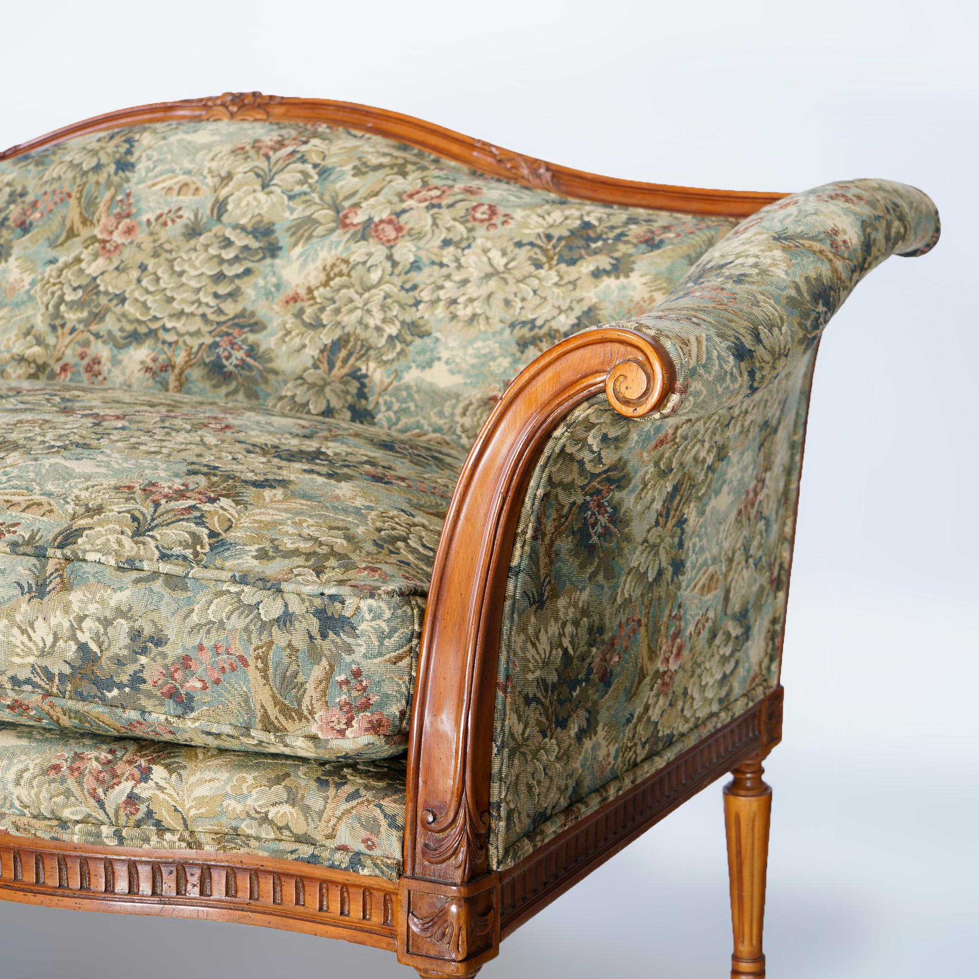 Pair French Style John Widdicomb Furniture Company Upholstered Settees, 20th C. 2