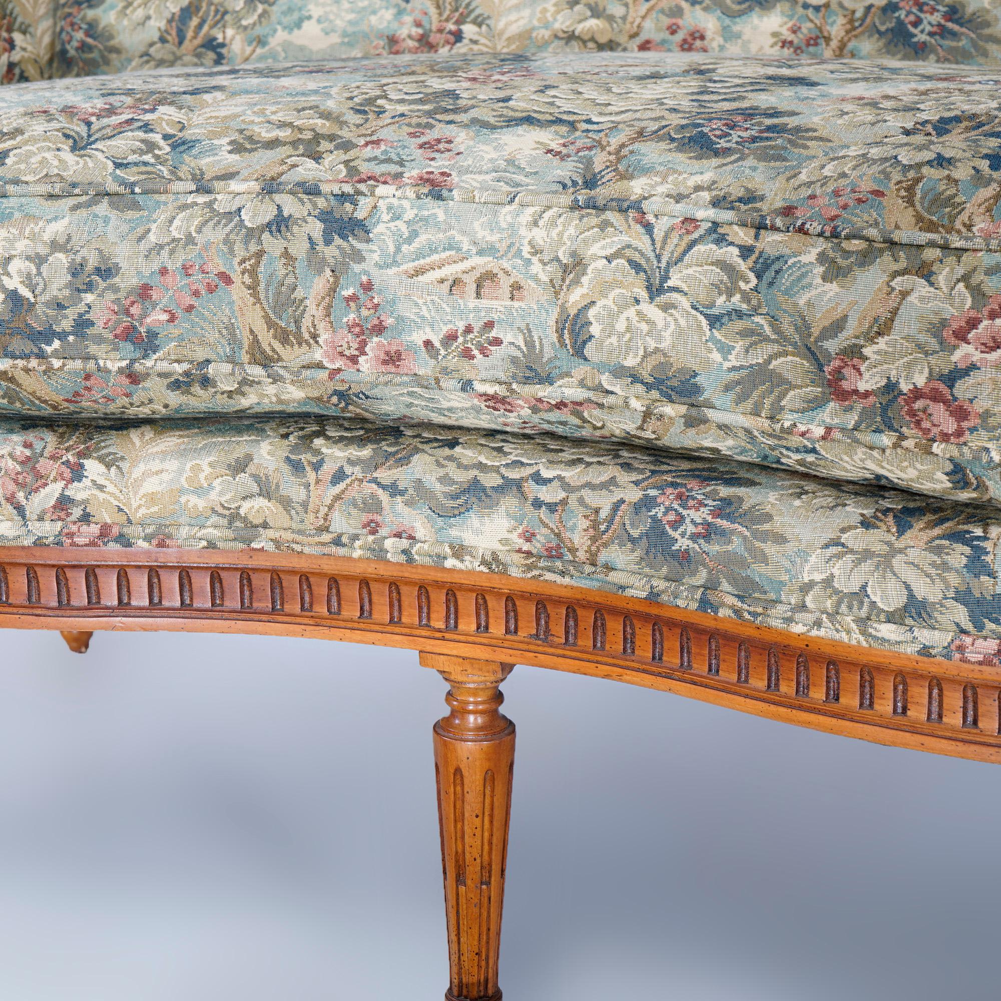 Pair French Style John Widdicomb Furniture Company Upholstered Settees, 20th C. 3