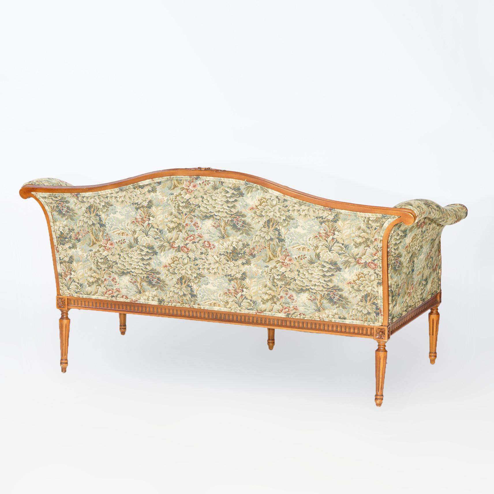 Louis XV Pair French Style John Widdicomb Furniture Company Upholstered Settees, 20th C.