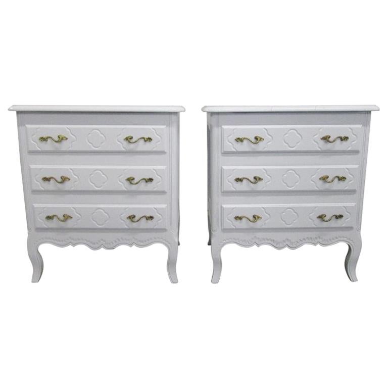 Pair of French Style Nightstands Chests