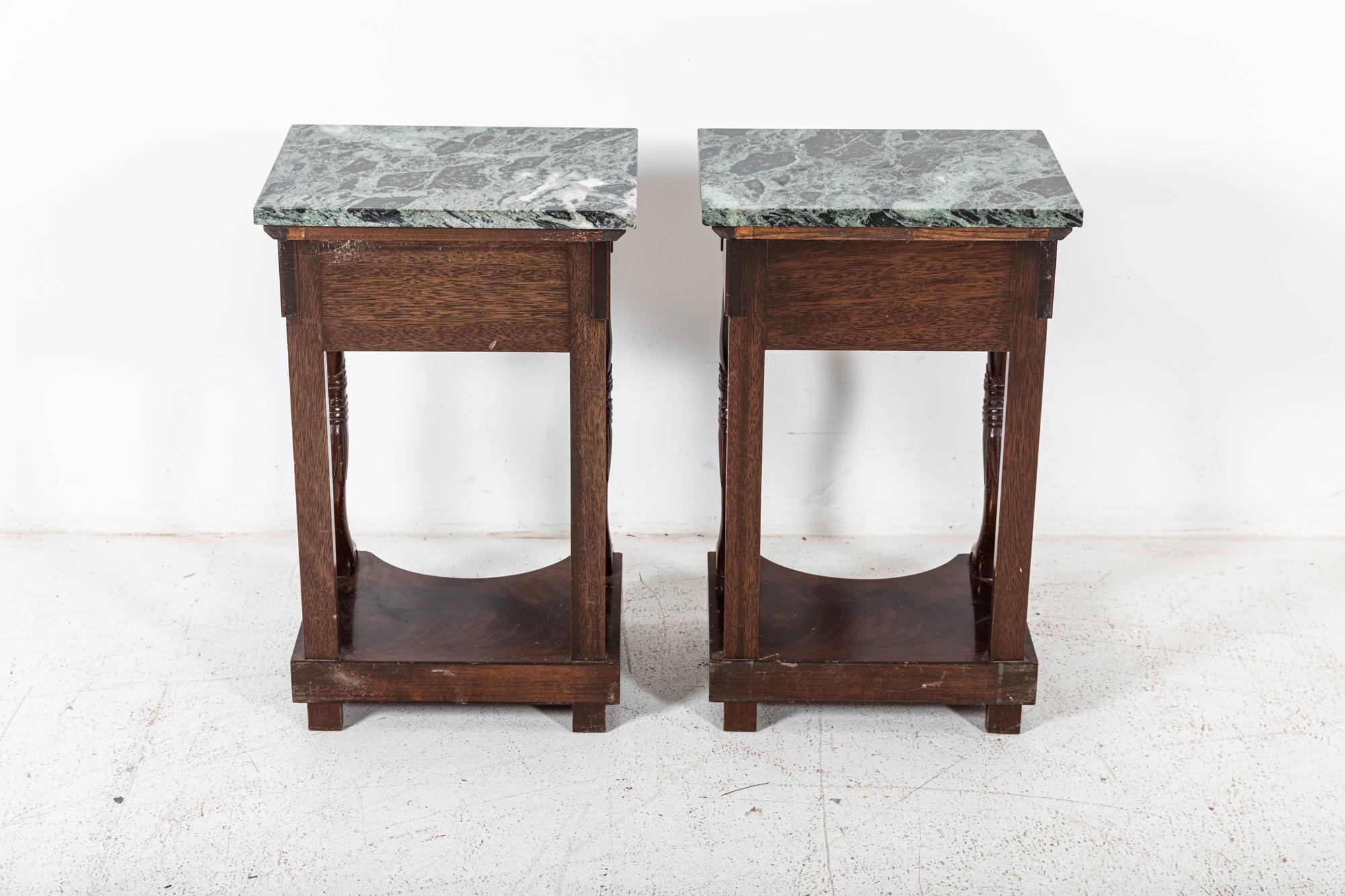 Pair French Swan Neck Bedside Tables For Sale 14