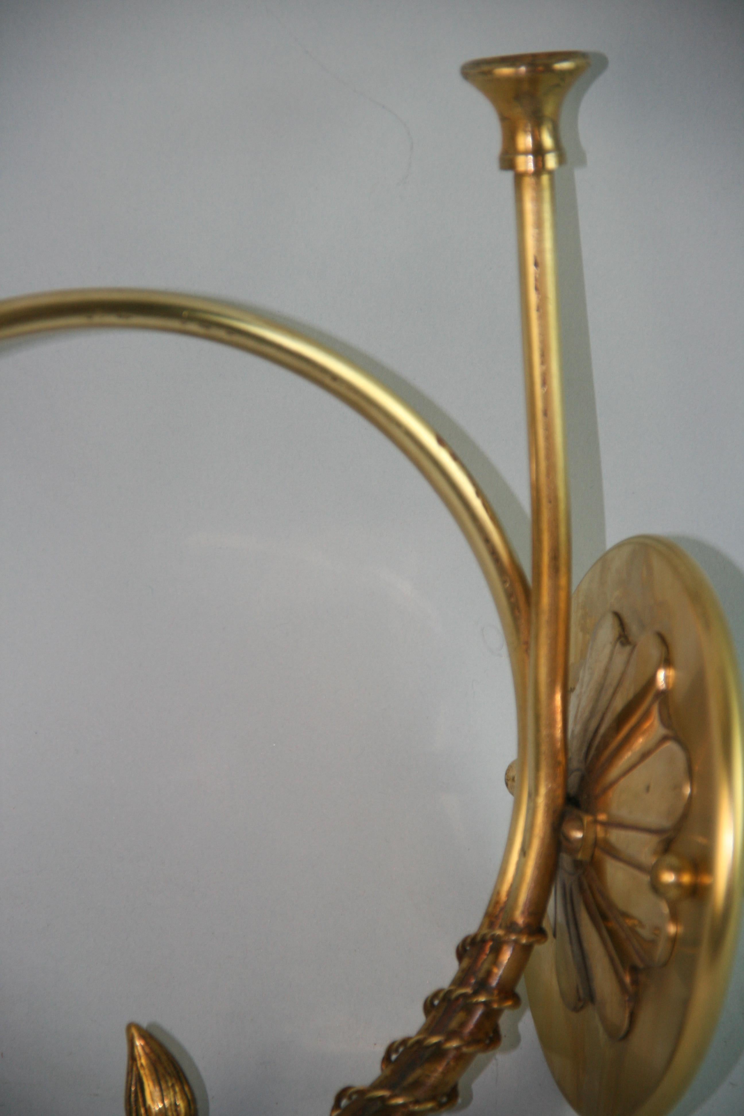 Pair French Trumpet Sconces '2 Pair Available' For Sale 6