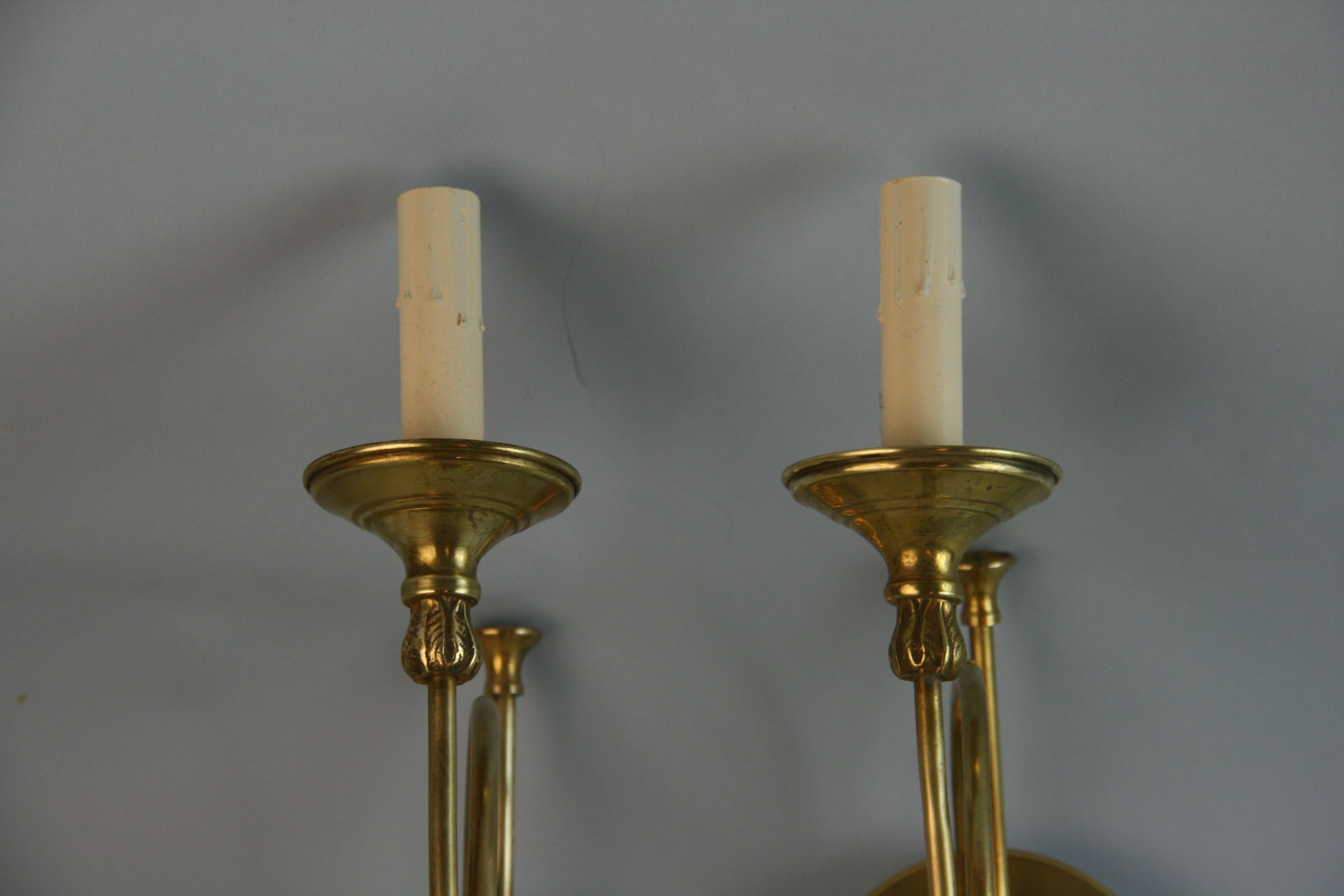 Pair French Trumpet Sconces '2 Pair Available' For Sale 8