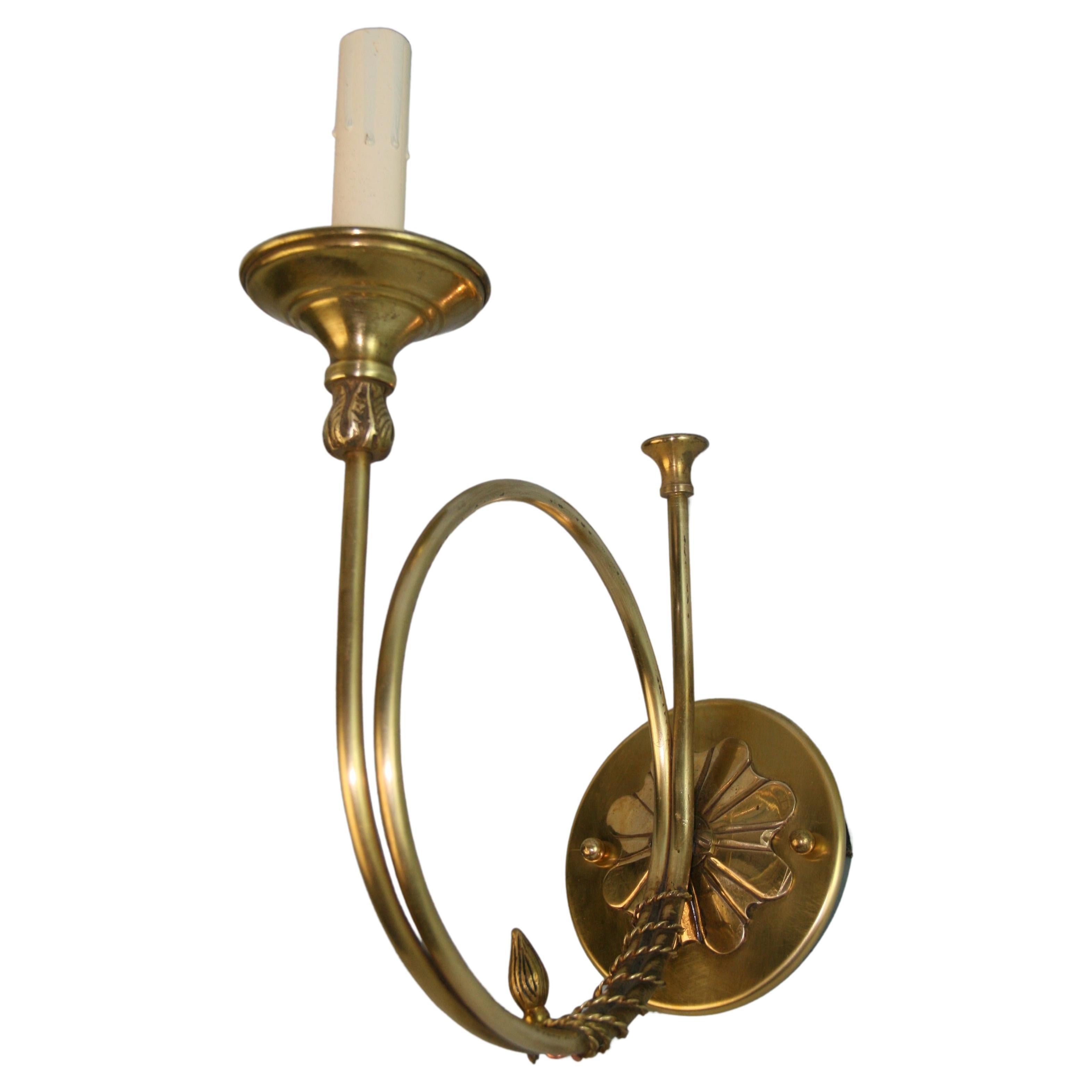 Pair French Trumpet Sconces '2 Pair Available' For Sale