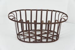Pair of French Wrought Iron Flower Baskets from the Estate of Bunny Mellon