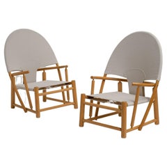 Pair G23 Hoop Lounge Chairs by Piero Palange & Werther Toffoloni for Germa 1970s