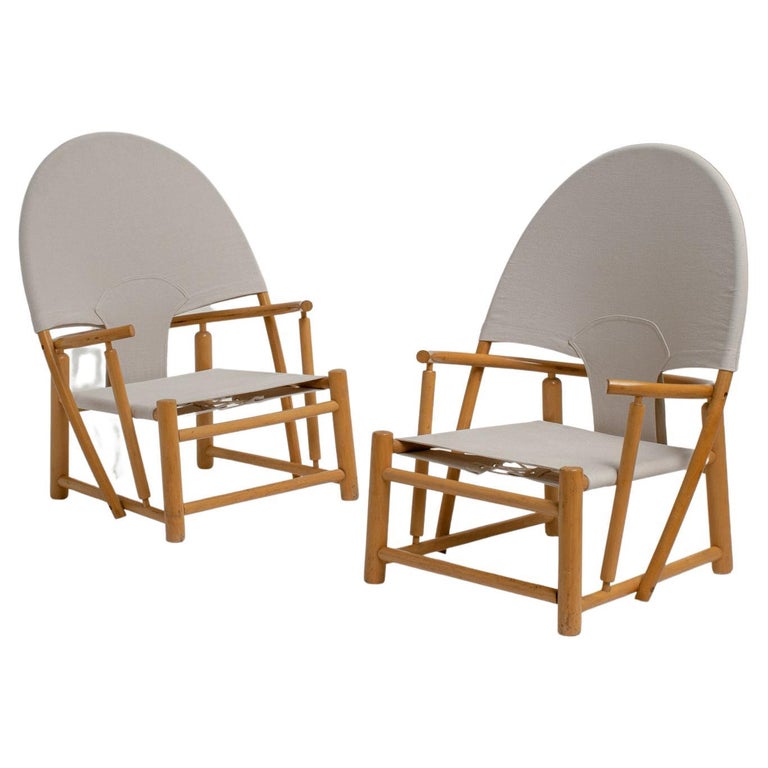 Pair G23 Hoop Lounge Chairs by Piero Palange & Werther Toffoloni for Germa 1970s For Sale