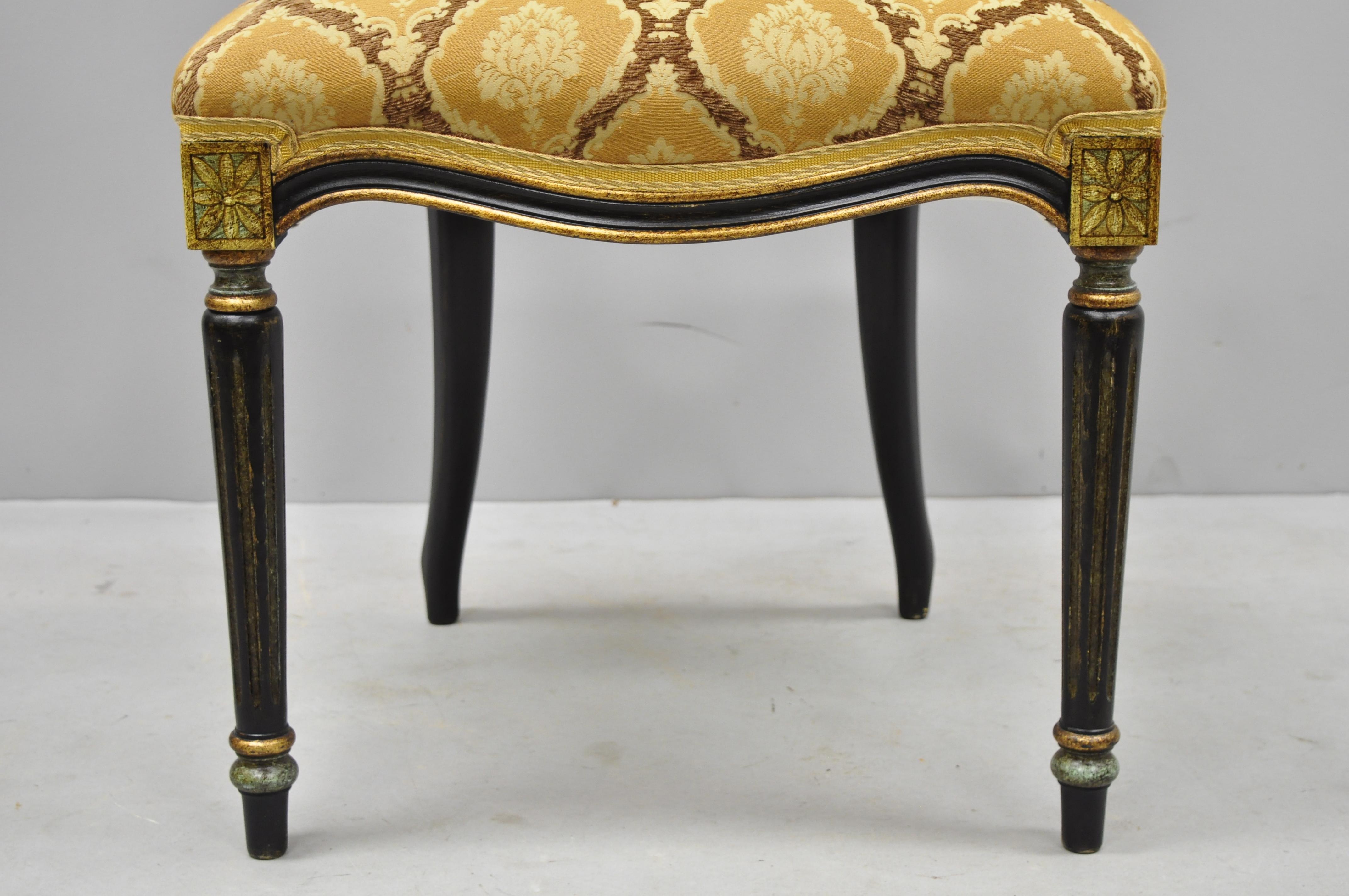 Galimberti Lino Italian Regency Hepplewhite Adams Style Pointed Side Chairs Pair 1