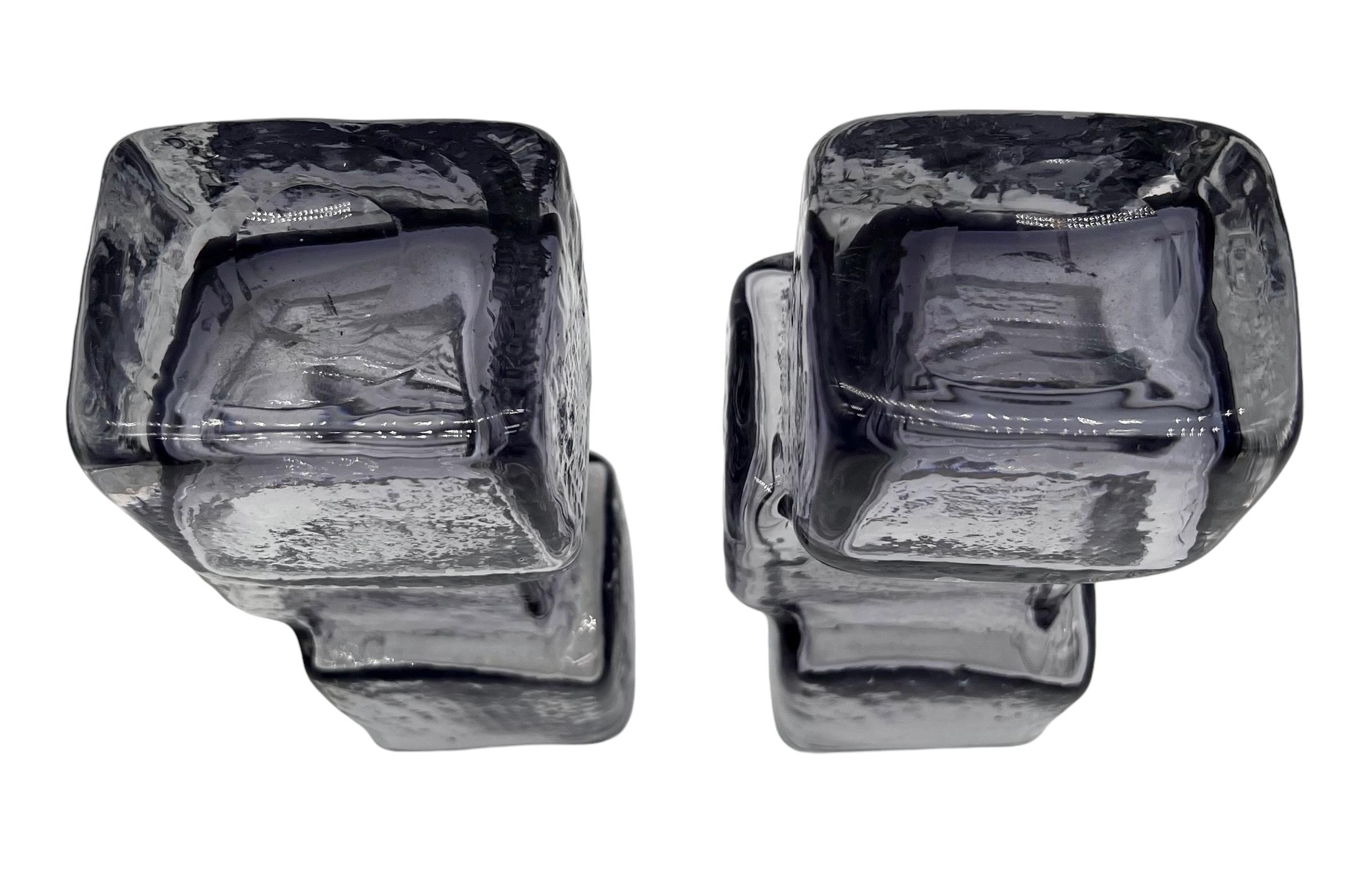Pair Geoffrey Baxter Rare Lilac 'Drunken Bricklayer' Vases for Whitefriars 3