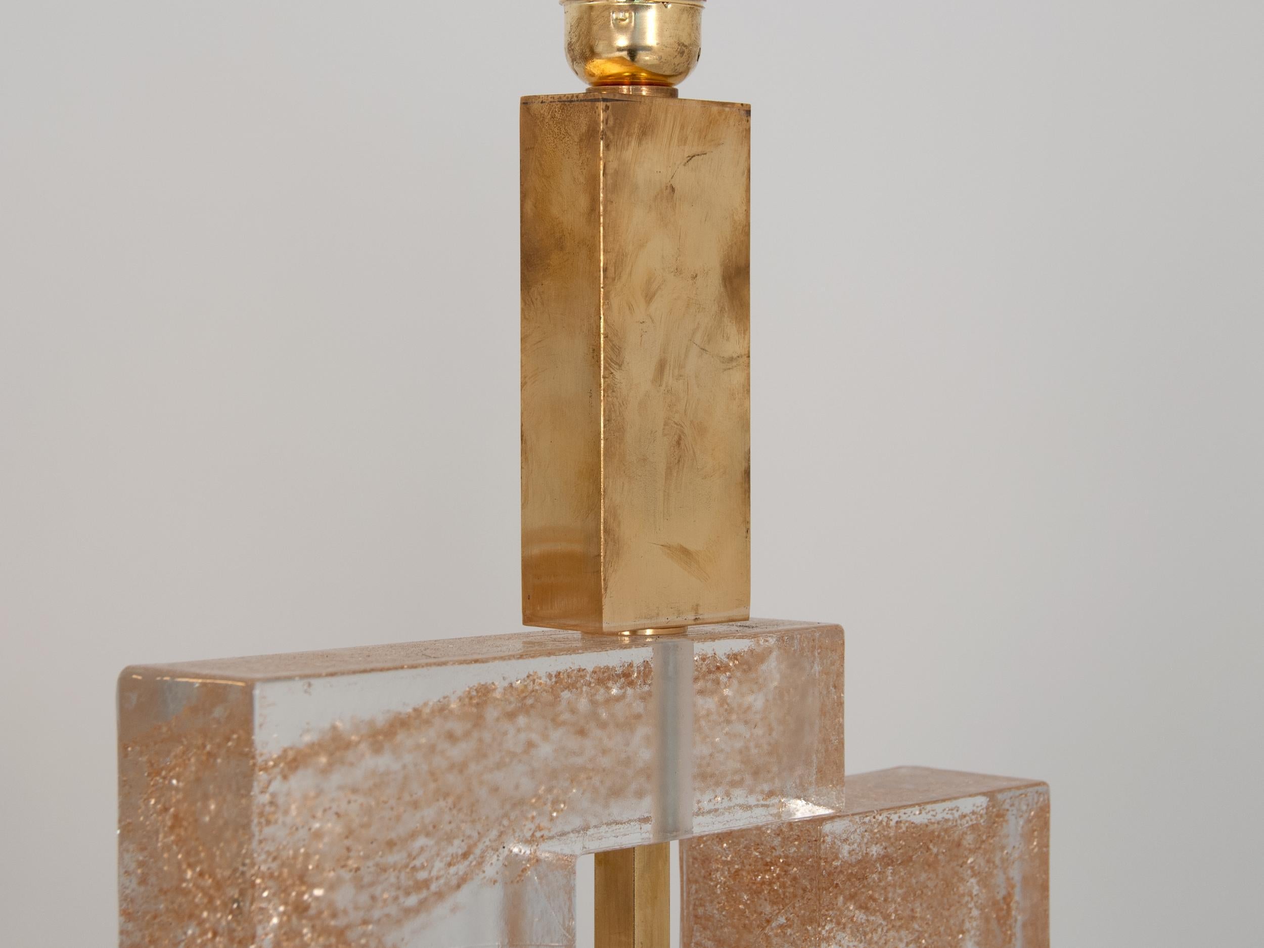 Pair of Geometric Murano Glass Lamps 3