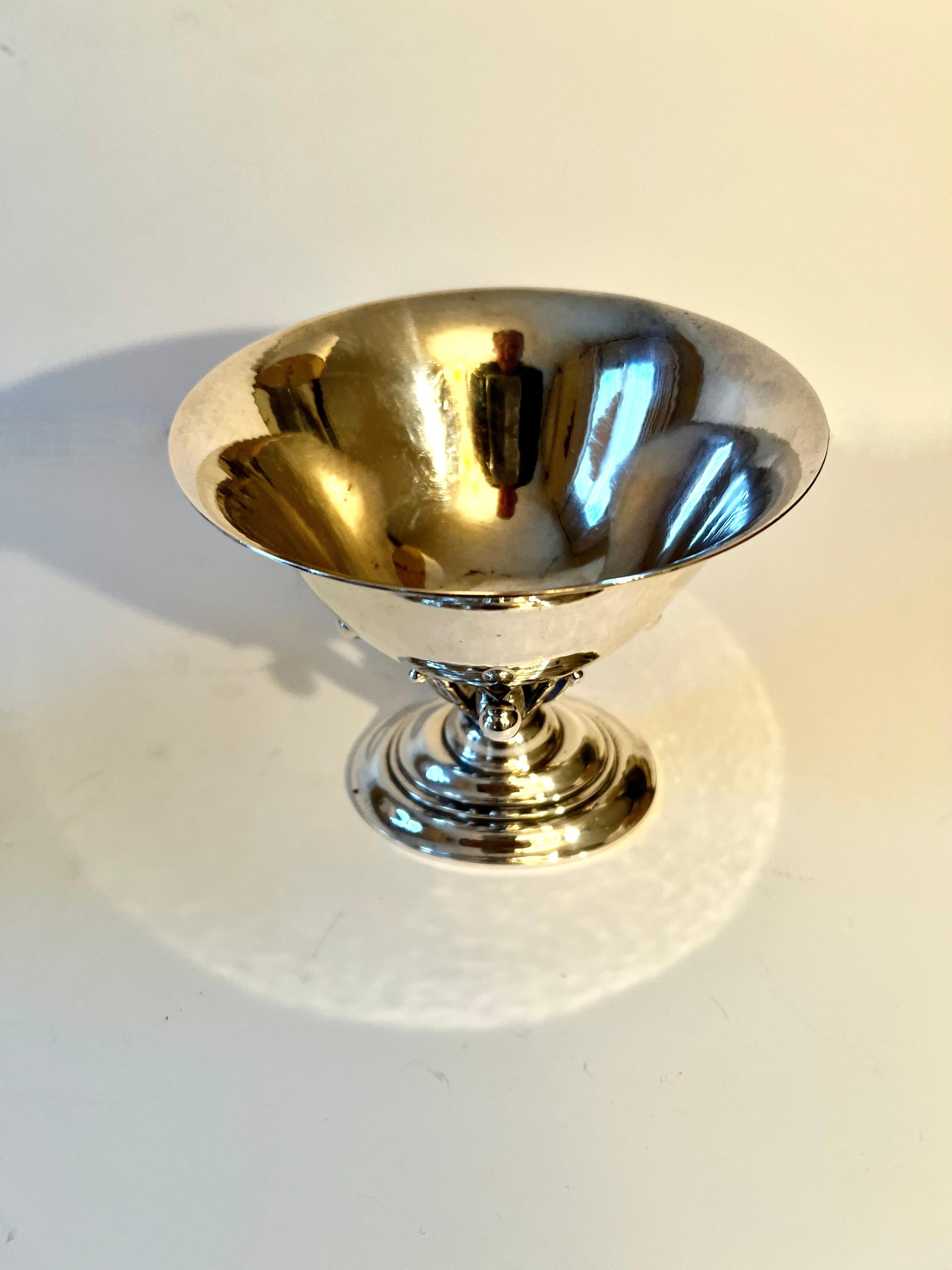 20th Century Pair Georg Jensen Danish Sterling Siver Bowl 17 B Designed by  Johan Rohde