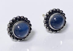 Pair Georg Jensen Moonstone Earrings Moonlight Blossom.
