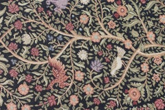 Pair George II Style Carved Walnut Library Arm Chairs