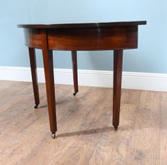 Pair George III Console Tables Mahogany Demi Lune 1790