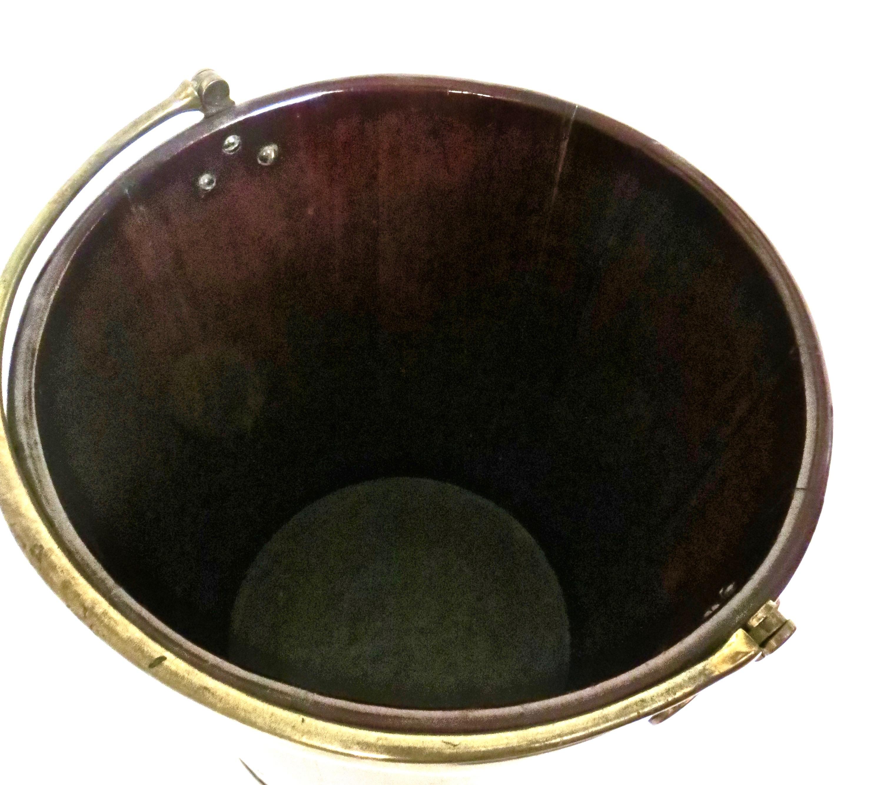 Pair of George III Mahogany Brass-Bound Buckets; 1 Peat and 1 Plate, English 9