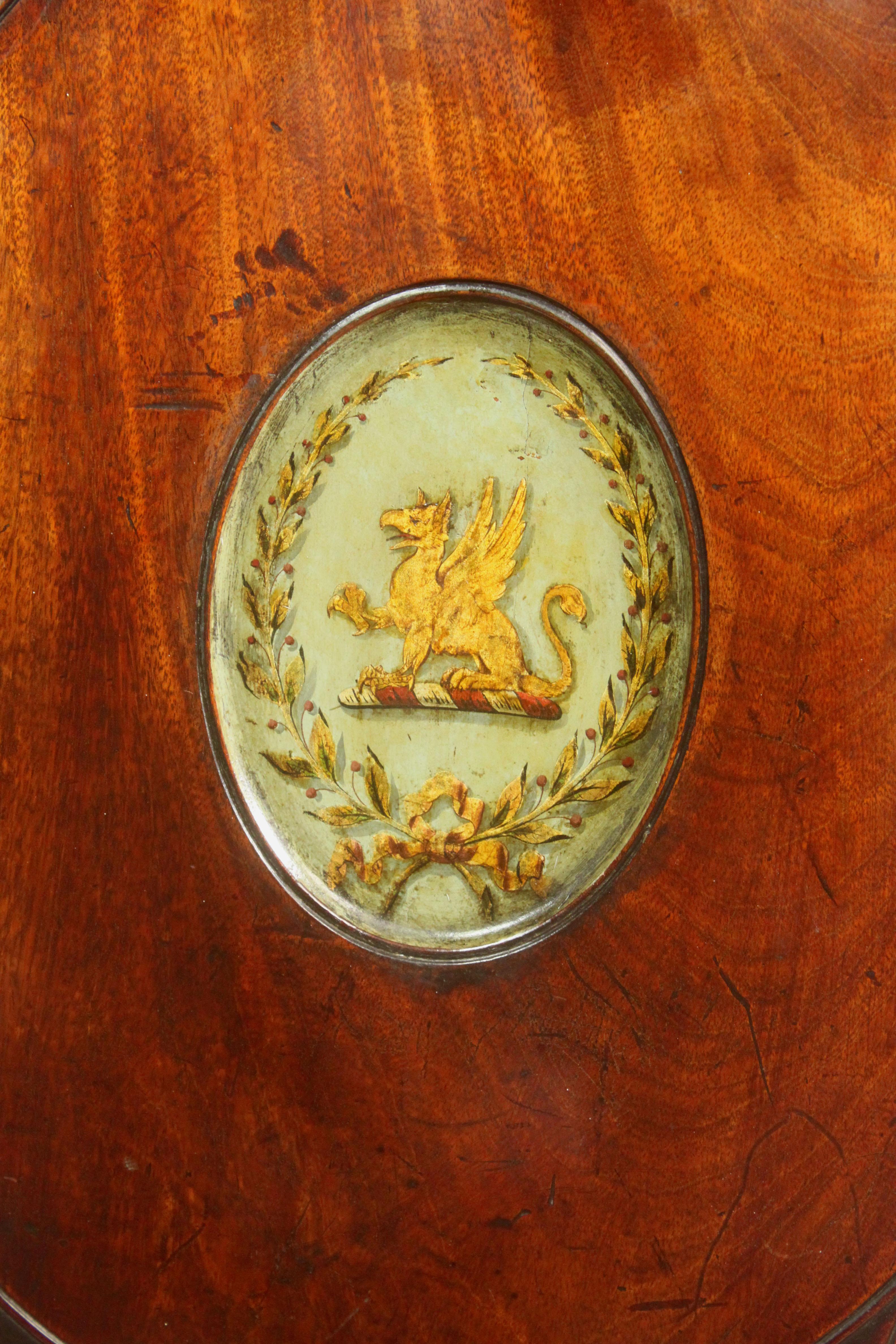 18th Century Pair George III Mahogany Hall Chairs For Sale