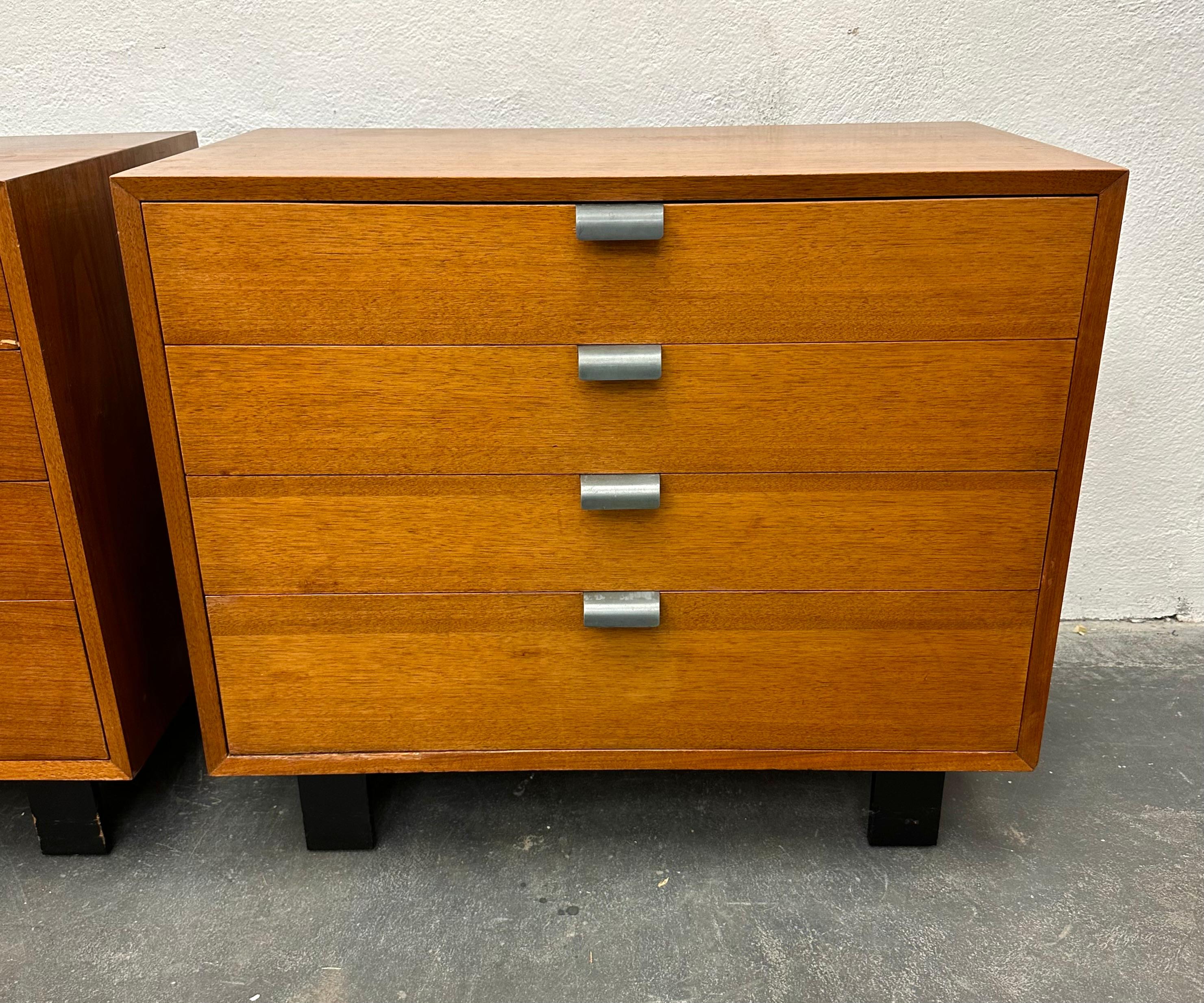 Mid-20th Century Pair George Nelson 4-Drawer 'Basic Group' Dressers For Sale
