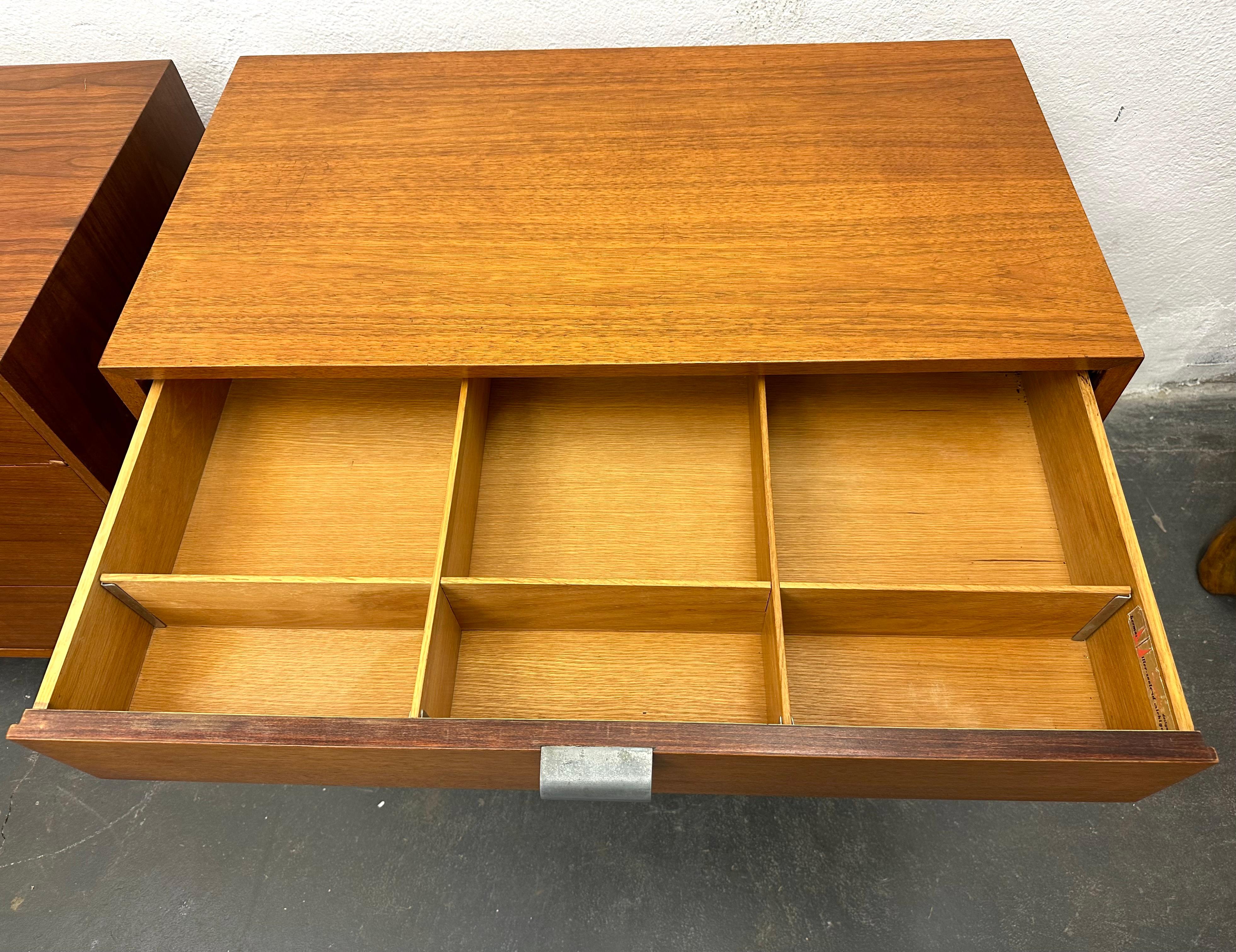 Mahogany Pair George Nelson 4-Drawer 'Basic Group' Dressers For Sale