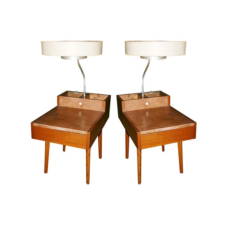 Pair George Nelson Lamp/End Tables for Herman Miller For Sale