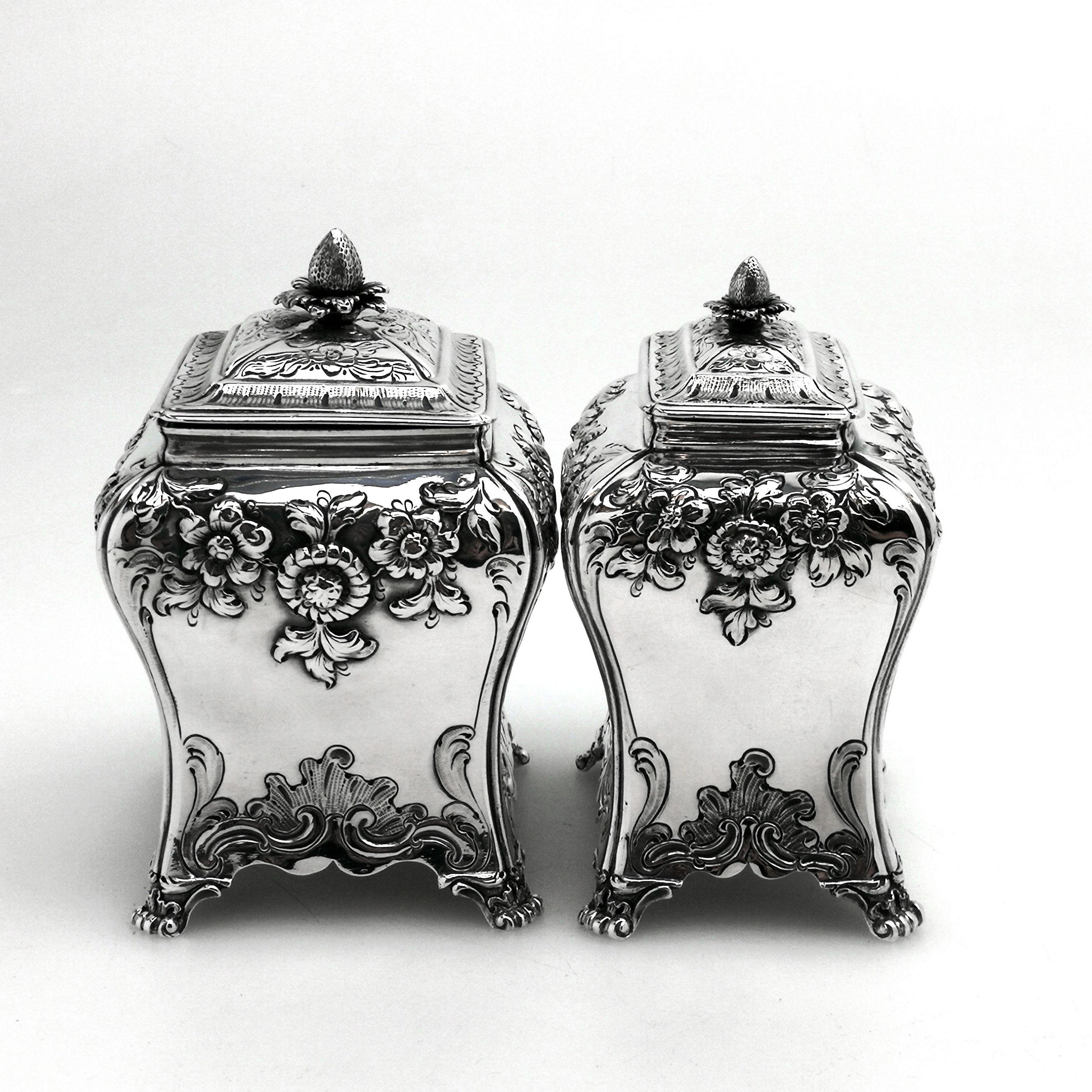 georgian silver tea caddy