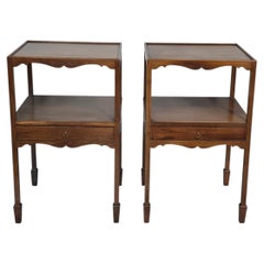 Pair Georgian Bedside Lamp Tables
