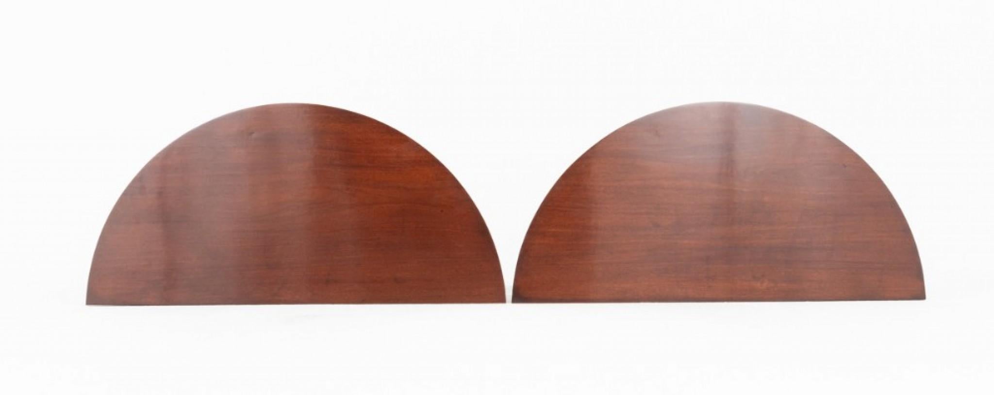 Early 20th Century Pair Georgian Console Table Period Demi Lune For Sale