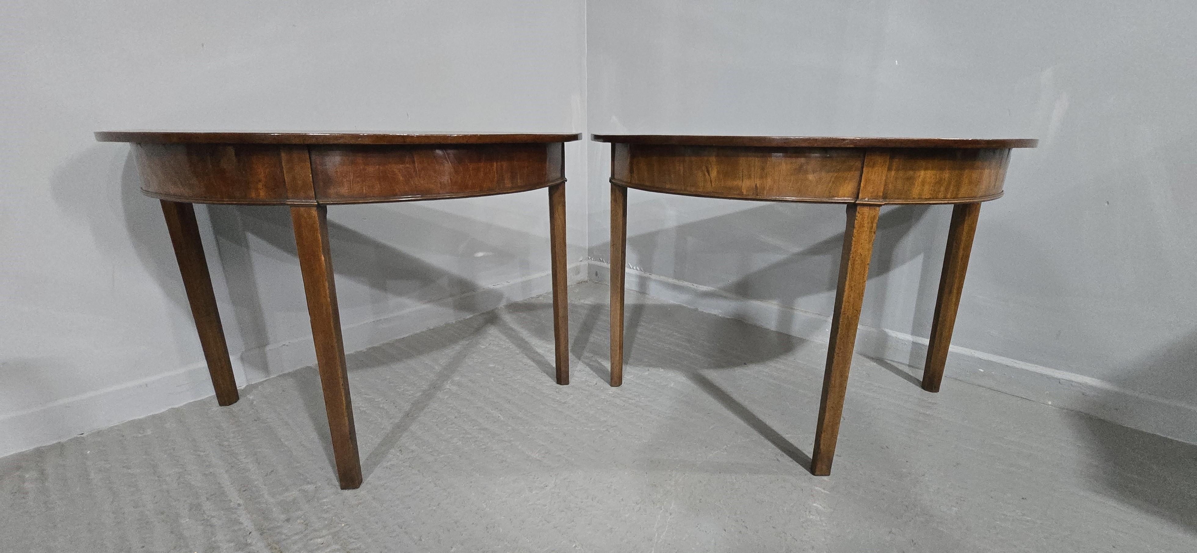 English Pair Georgian Console Tables For Sale