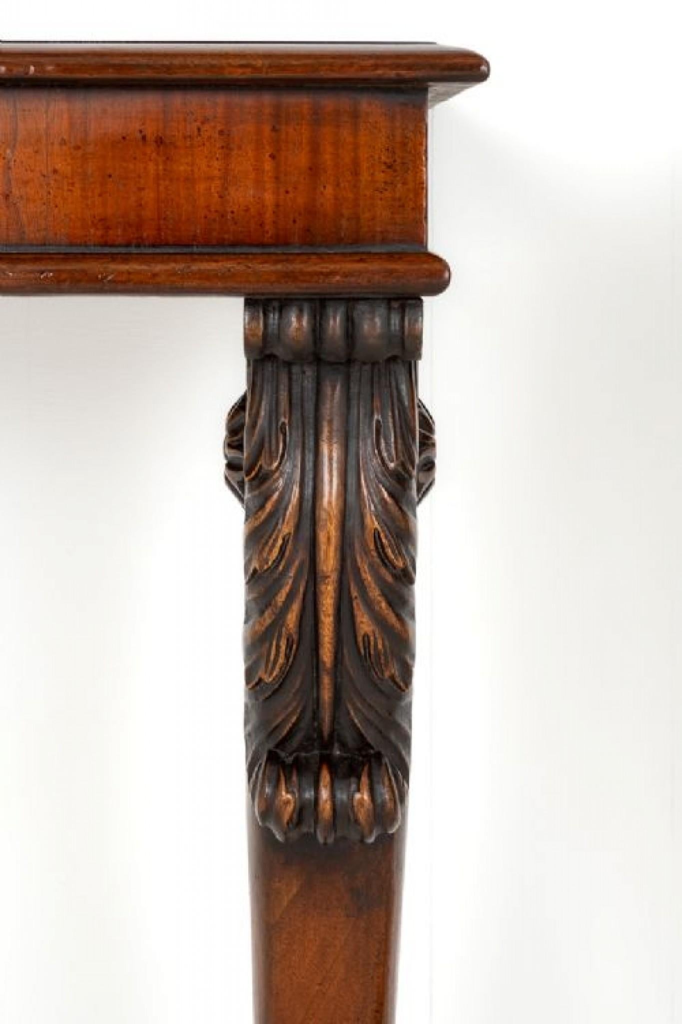 Pair Georgian Console Tables Mahogany Revival For Sale 6