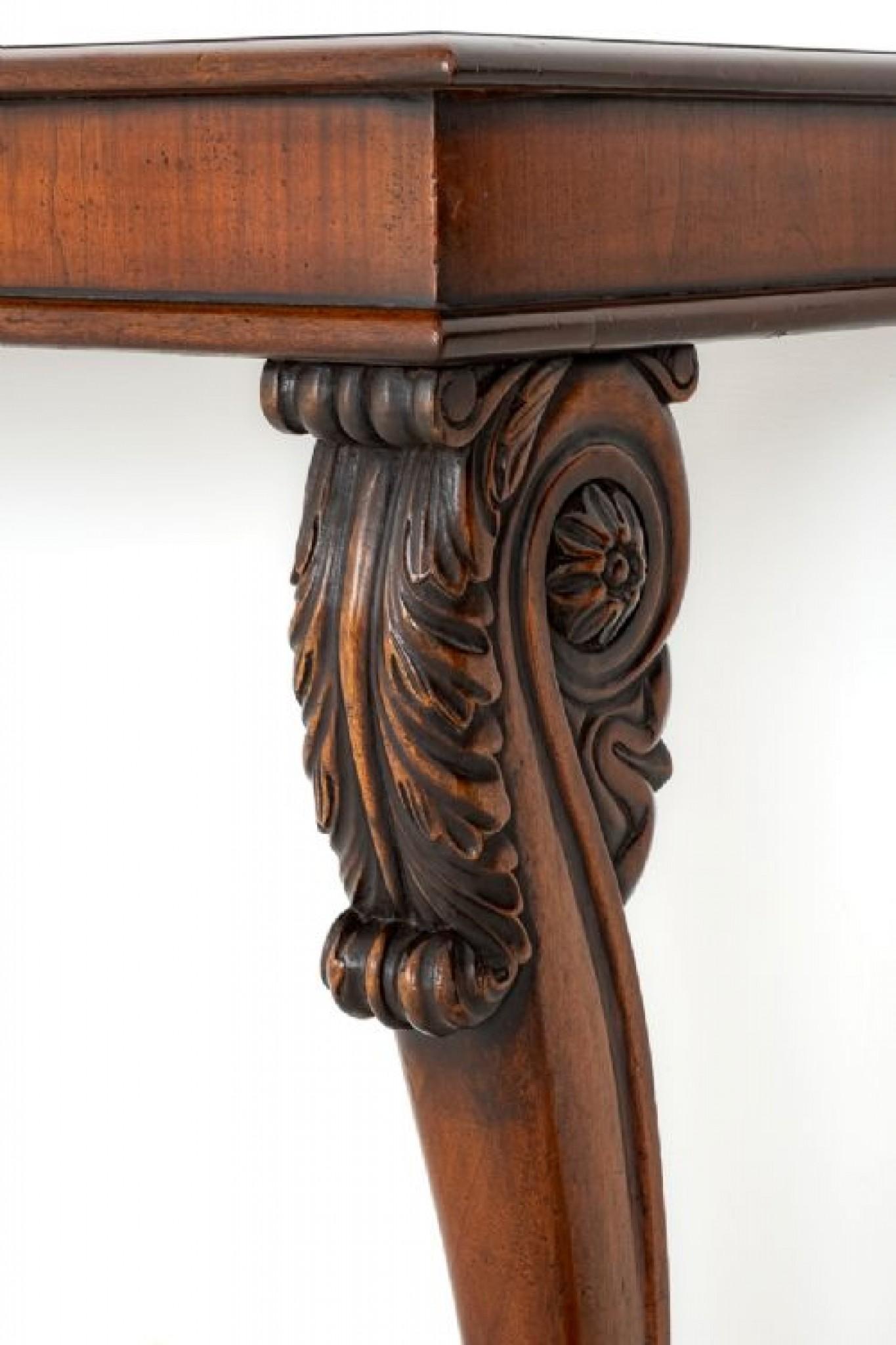Pair Georgian Console Tables Mahogany Revival For Sale 2