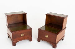 Pair Georgian End Tables Mahogany Side Revival