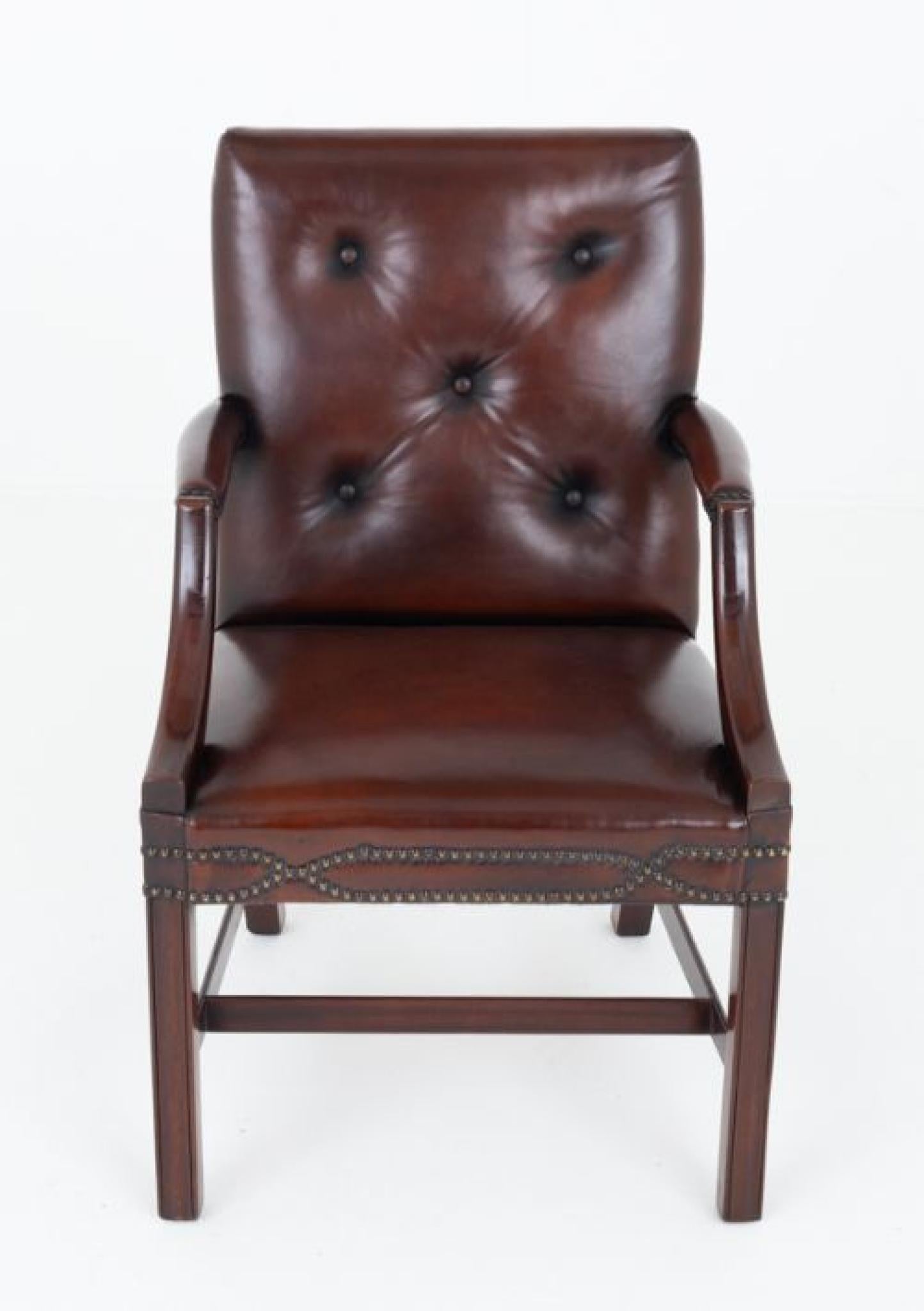 Pair of Georgian Revival Gainsborough chairs
Circa 1900
These chairs stand upon square tapered legs with and ''h'' frame for extra strength
Will ship to anywhere in the world - including US - so please get in touch for a shipping quote
The chairs