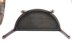 Pair Georgian Mahogany Demi Lune Console Tables