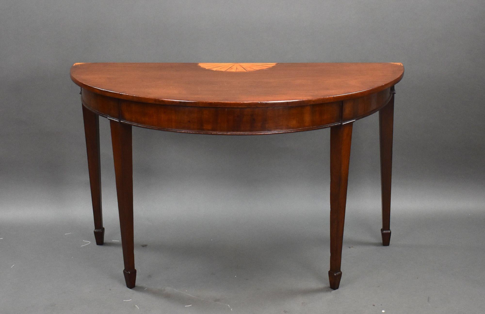 Pair Georgian Mahogany Inlaid Consol Tables In Good Condition For Sale In Chelmsford, Essex