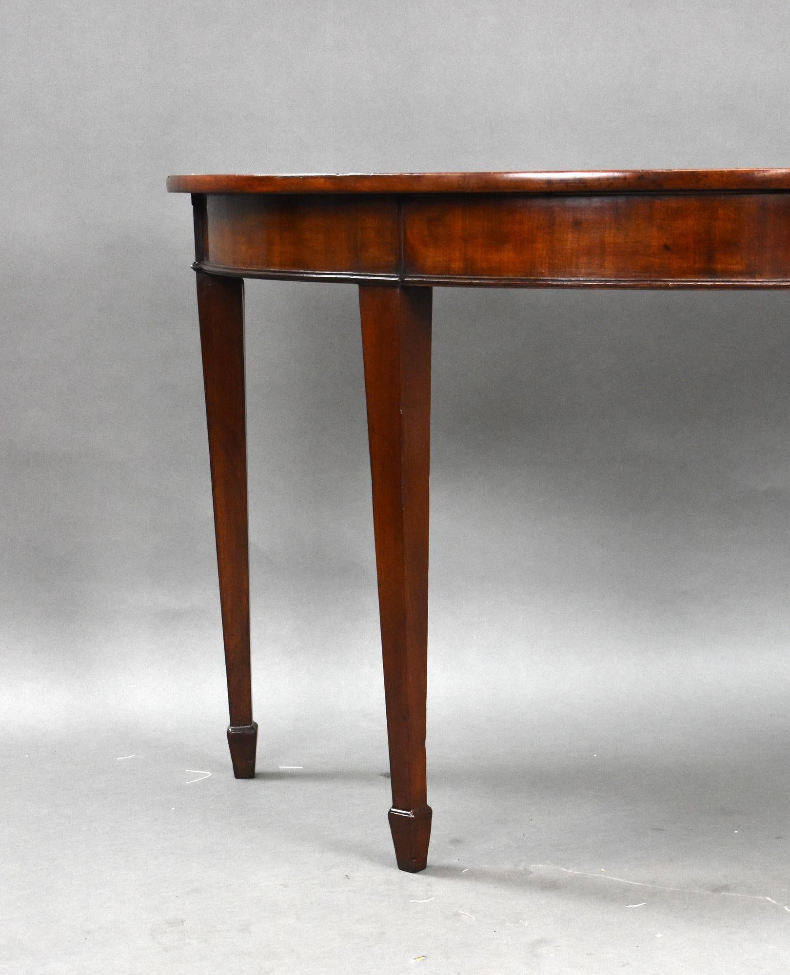 18th Century and Earlier Pair Georgian Mahogany Inlaid Consol Tables For Sale