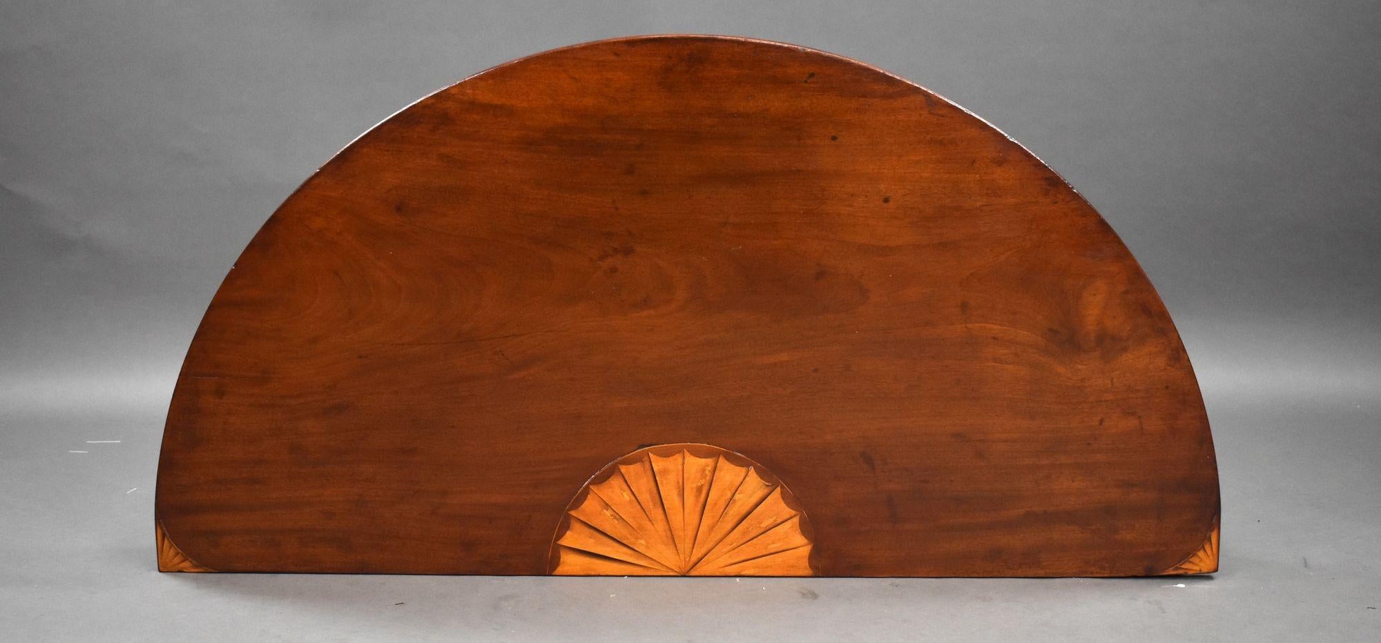Pair Georgian Mahogany Inlaid Consol Tables For Sale 4