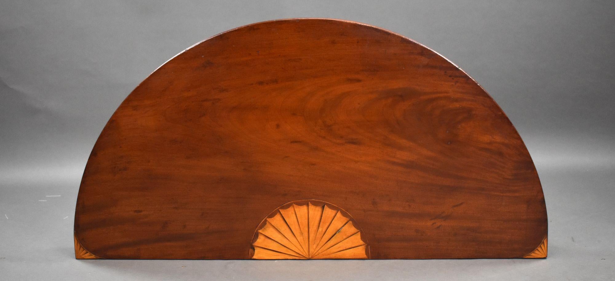 Pair Georgian Mahogany Inlaid Consol Tables For Sale 5