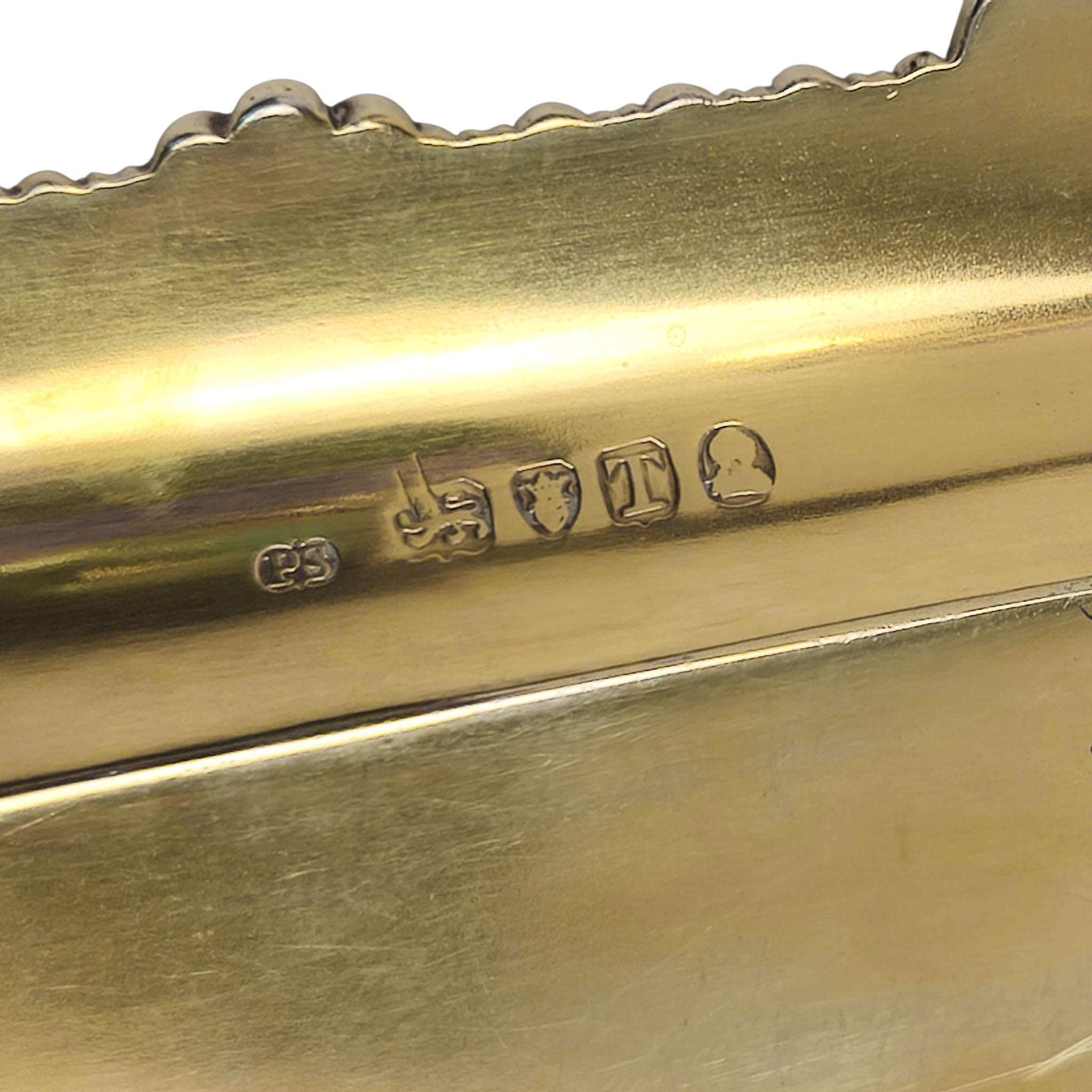 Paar georgische Sterling Silber vergoldet Snuffer Tabletts / Stift Tabletts 1814 Paul Storr (20. Jahrhundert) im Angebot